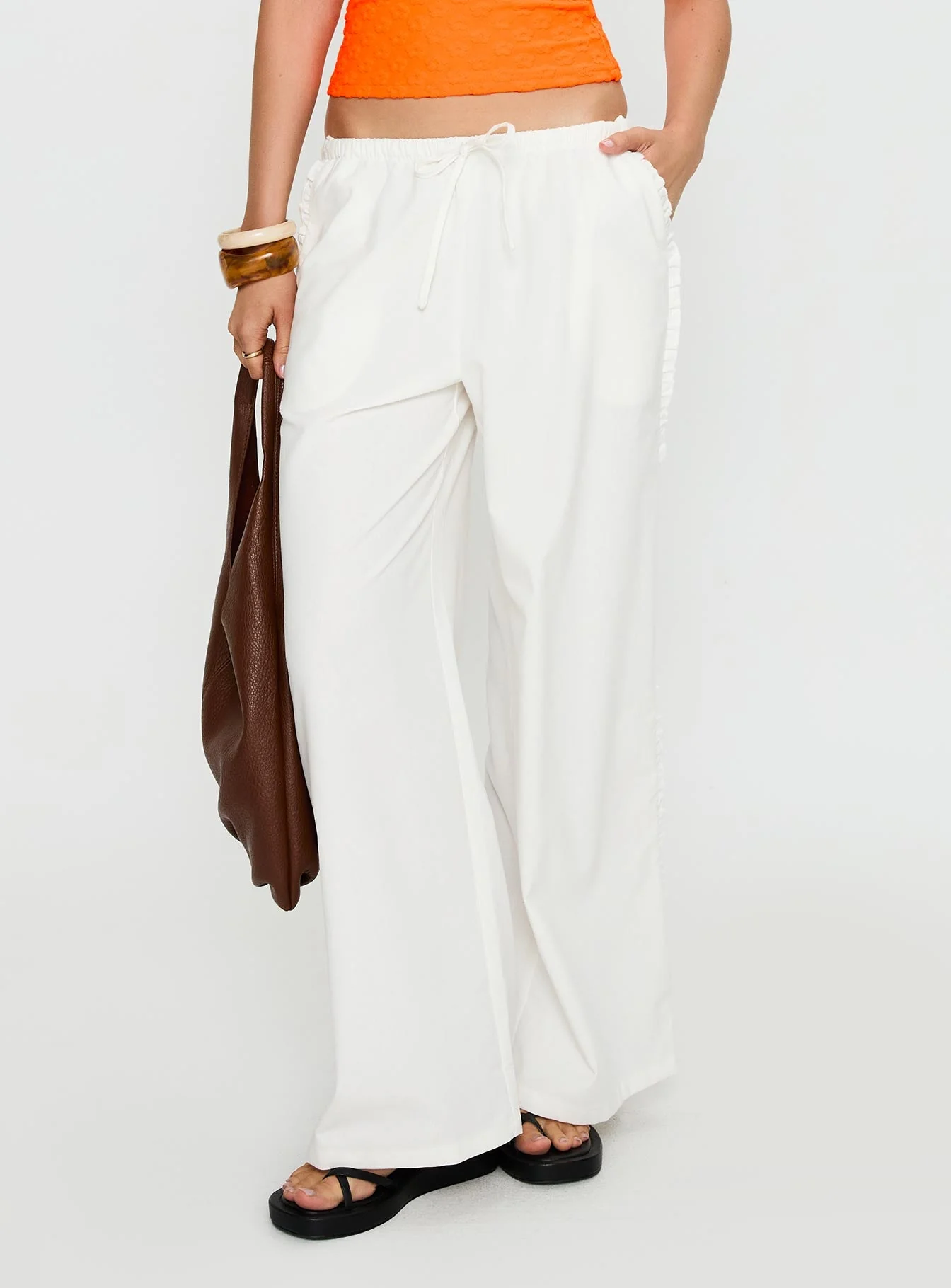 Destinee Frill Pant White - Image 2