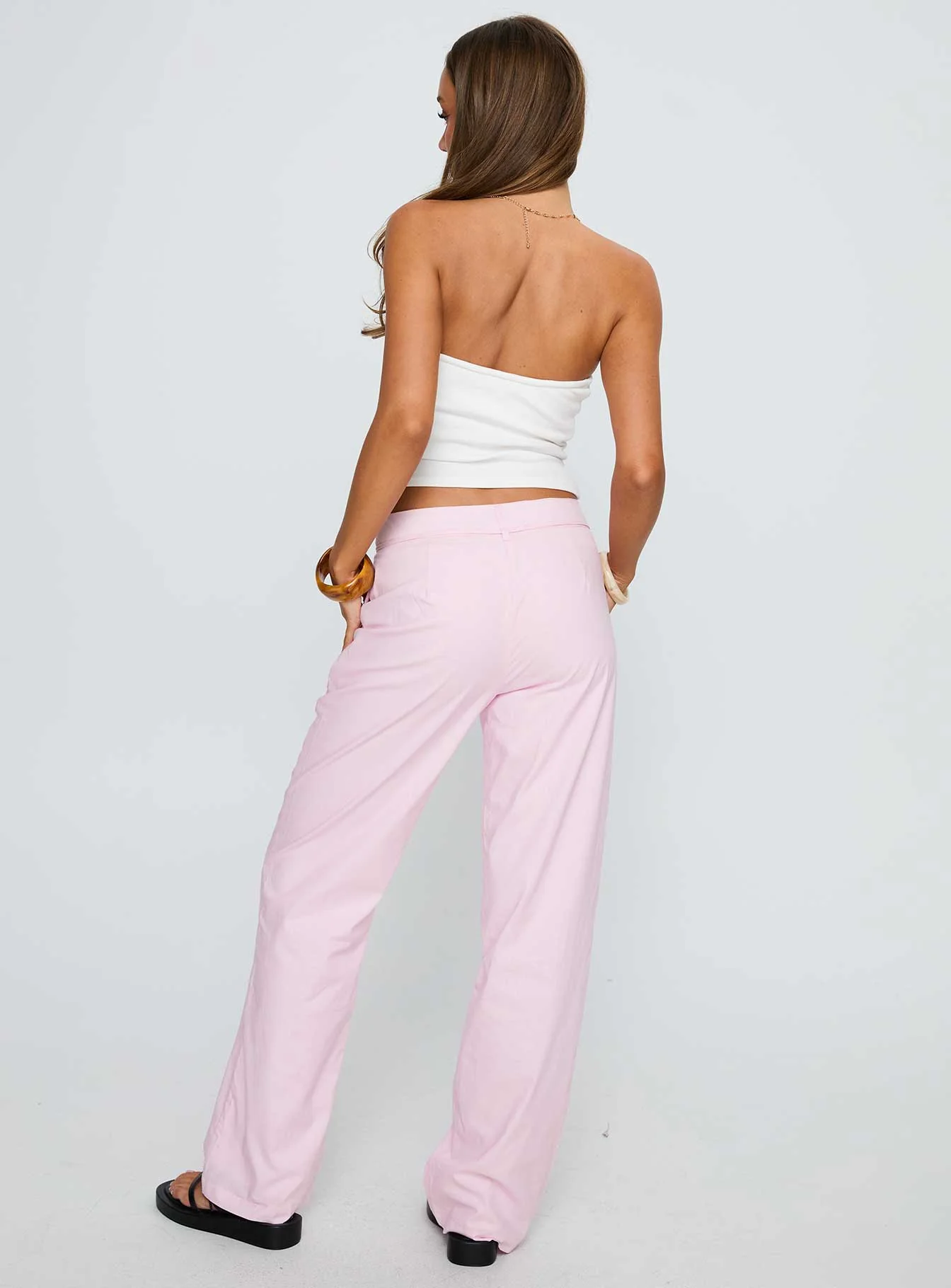Destini Tie Up Pant Pink - Image 4