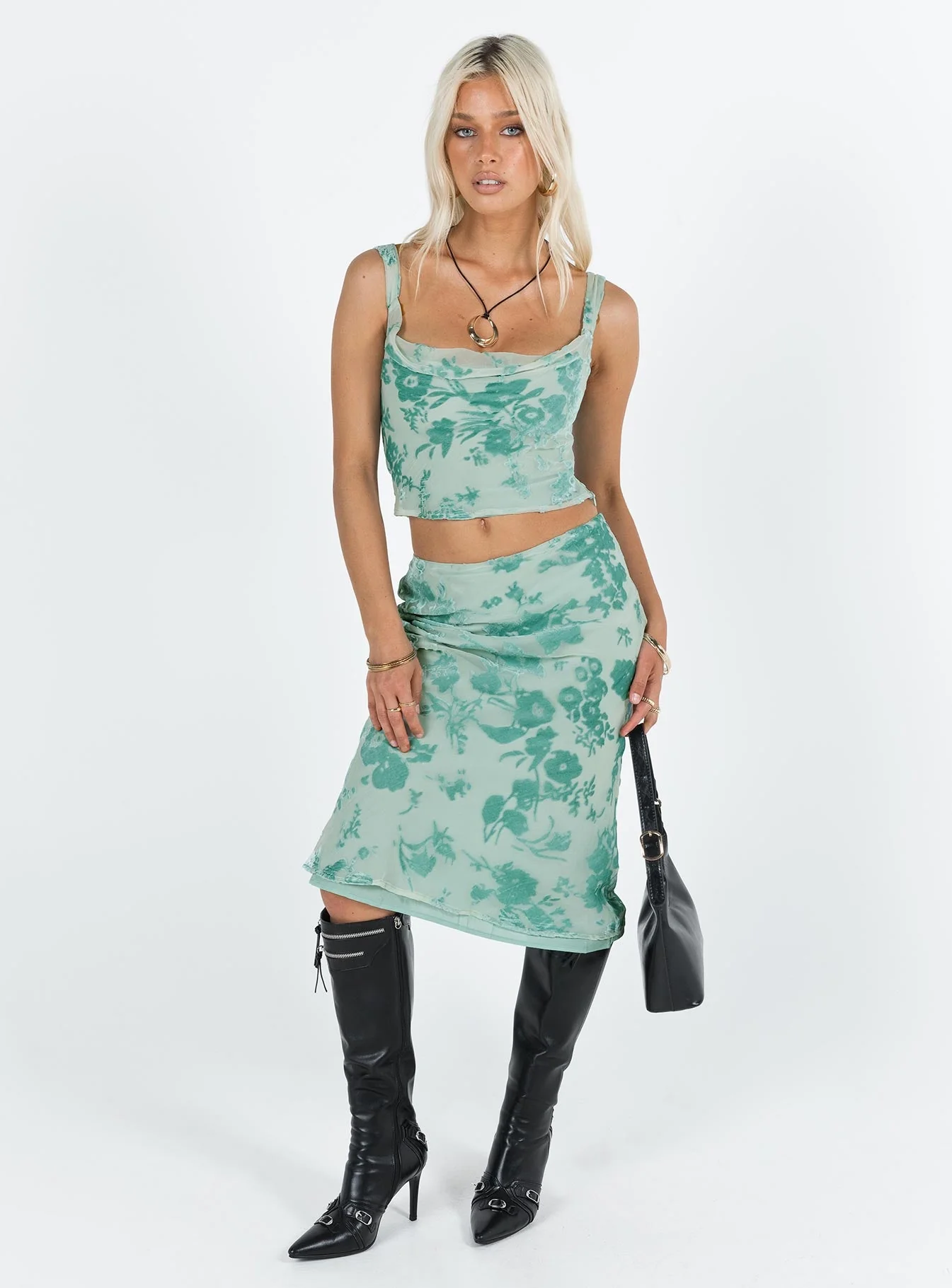 Devore Midi Skirt Multi - Image 4