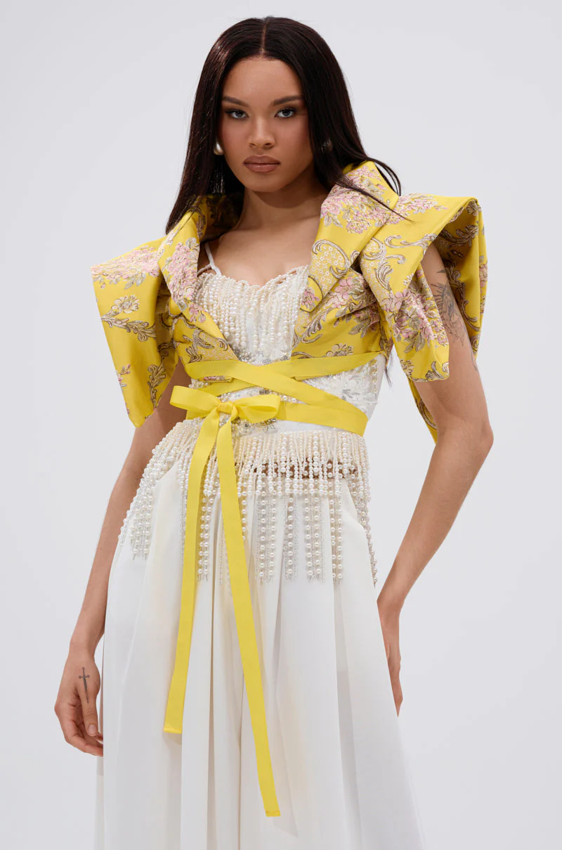 DION STATEMENT BOLERO IN YELLOW - Image 3