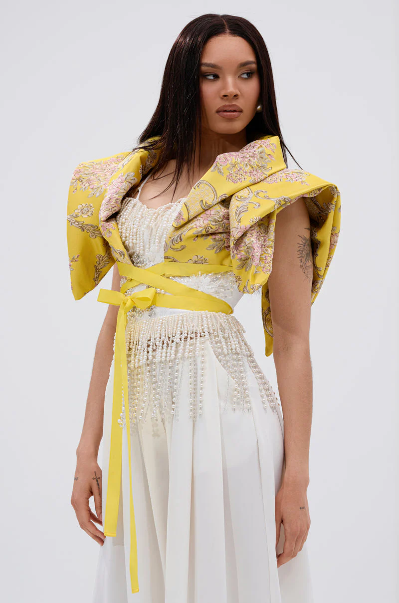 DION STATEMENT BOLERO IN YELLOW - Image 4