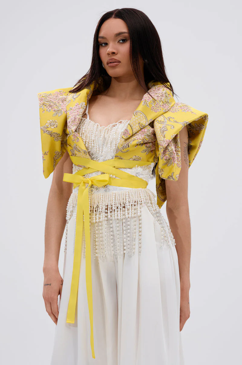 DION STATEMENT BOLERO IN YELLOW - Image 5