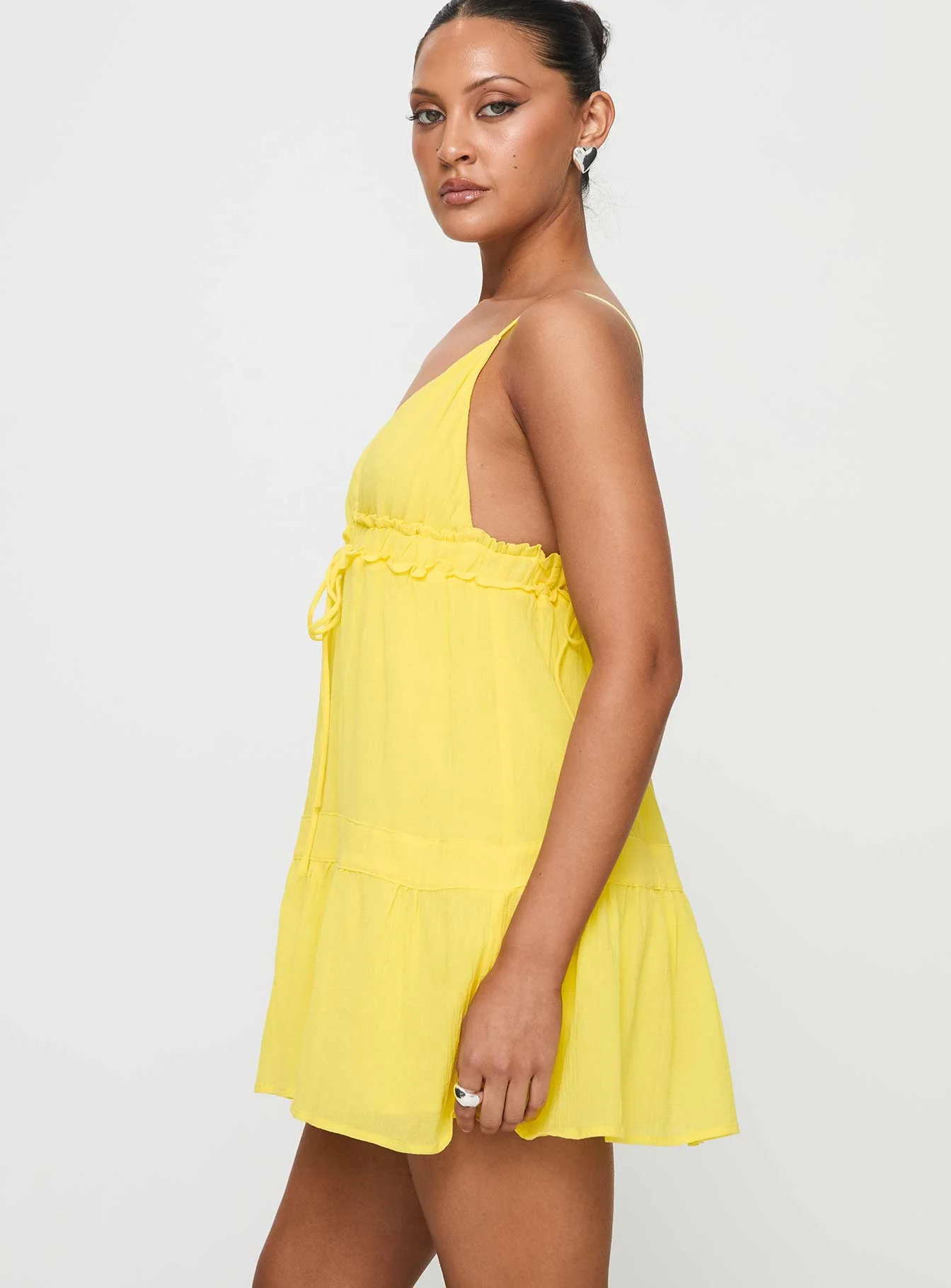 Dionne Mini Dress Lemon - Image 4