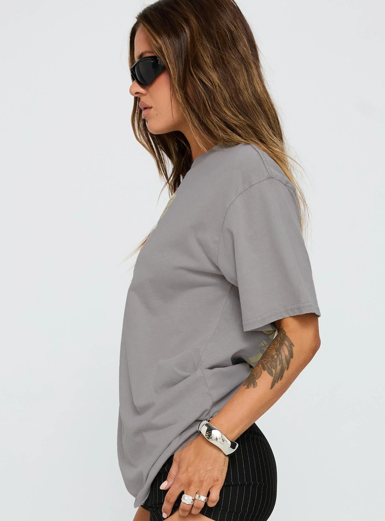 Dodge Racer Oversized Graphic Tee Grey - Image 4