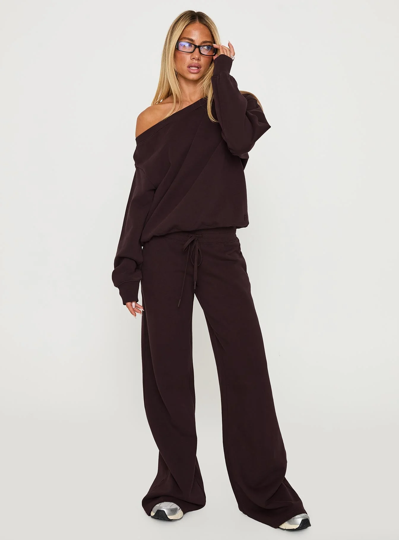 Dodie Wide Leg Pants Washed Brown - Image 3