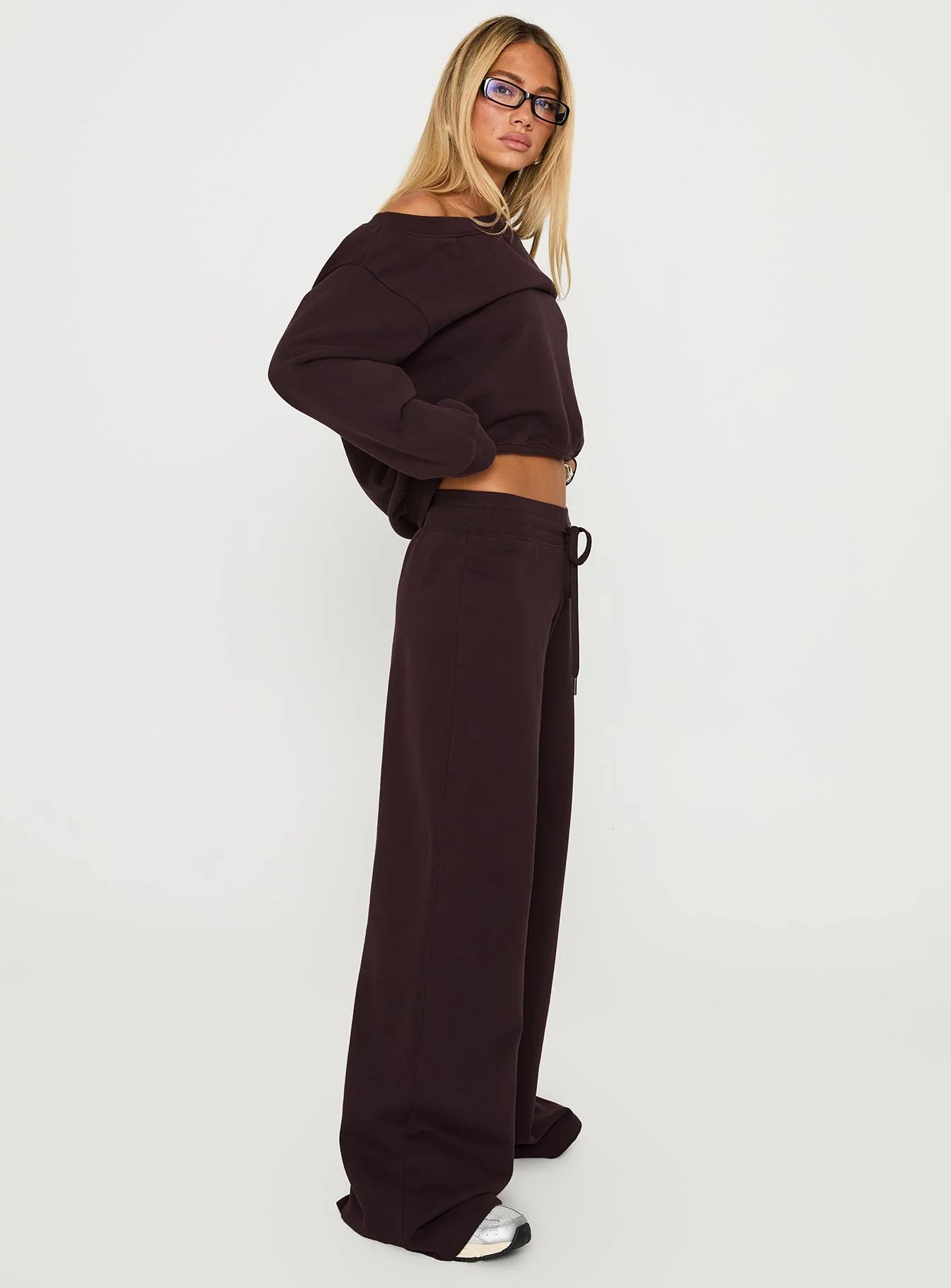 Dodie Wide Leg Pants Washed Brown - Image 4