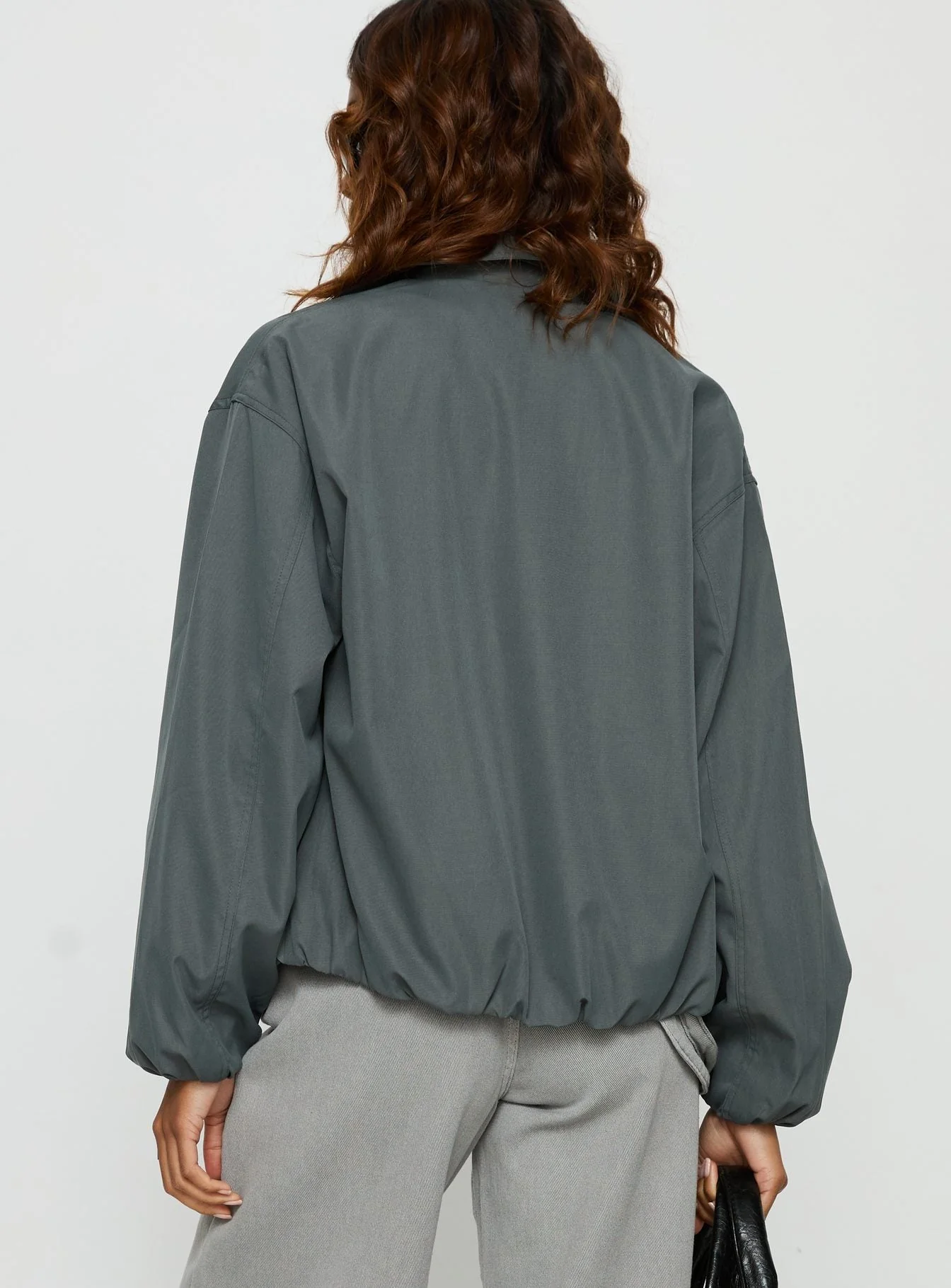 Donetta Collared Jacket Charcoal - Image 4