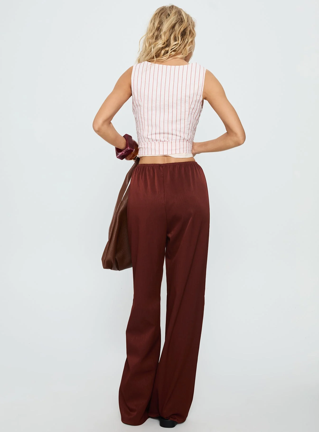 Dorie Straight Leg Pants Chocolate - Image 4