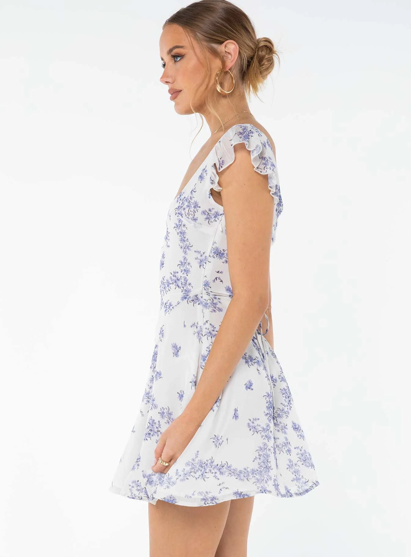 Dream Away Mini Dress Blue Multi - Image 4