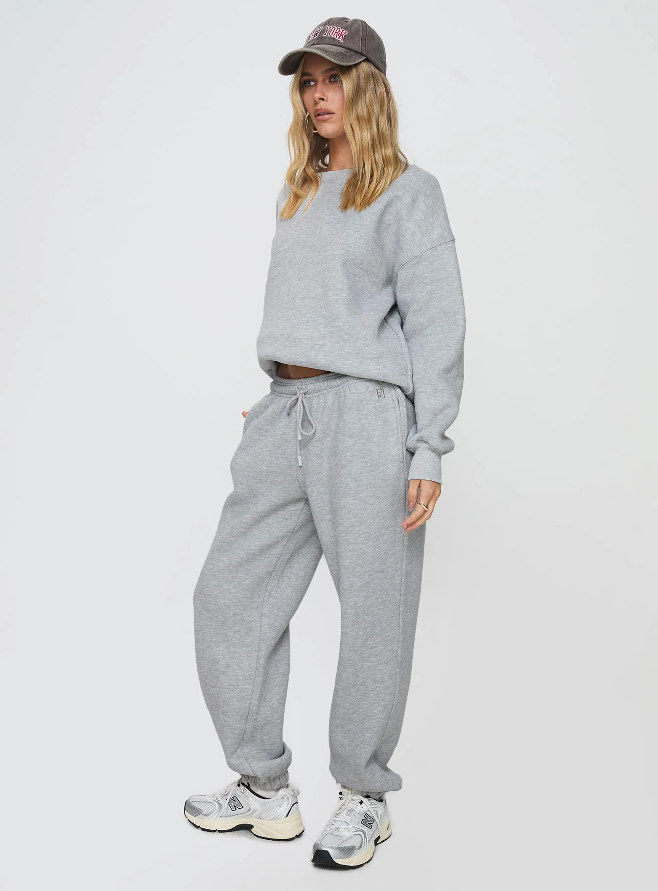 Dream Fleece Ankle Cuff Sweatpants Grey Marle - Image 4