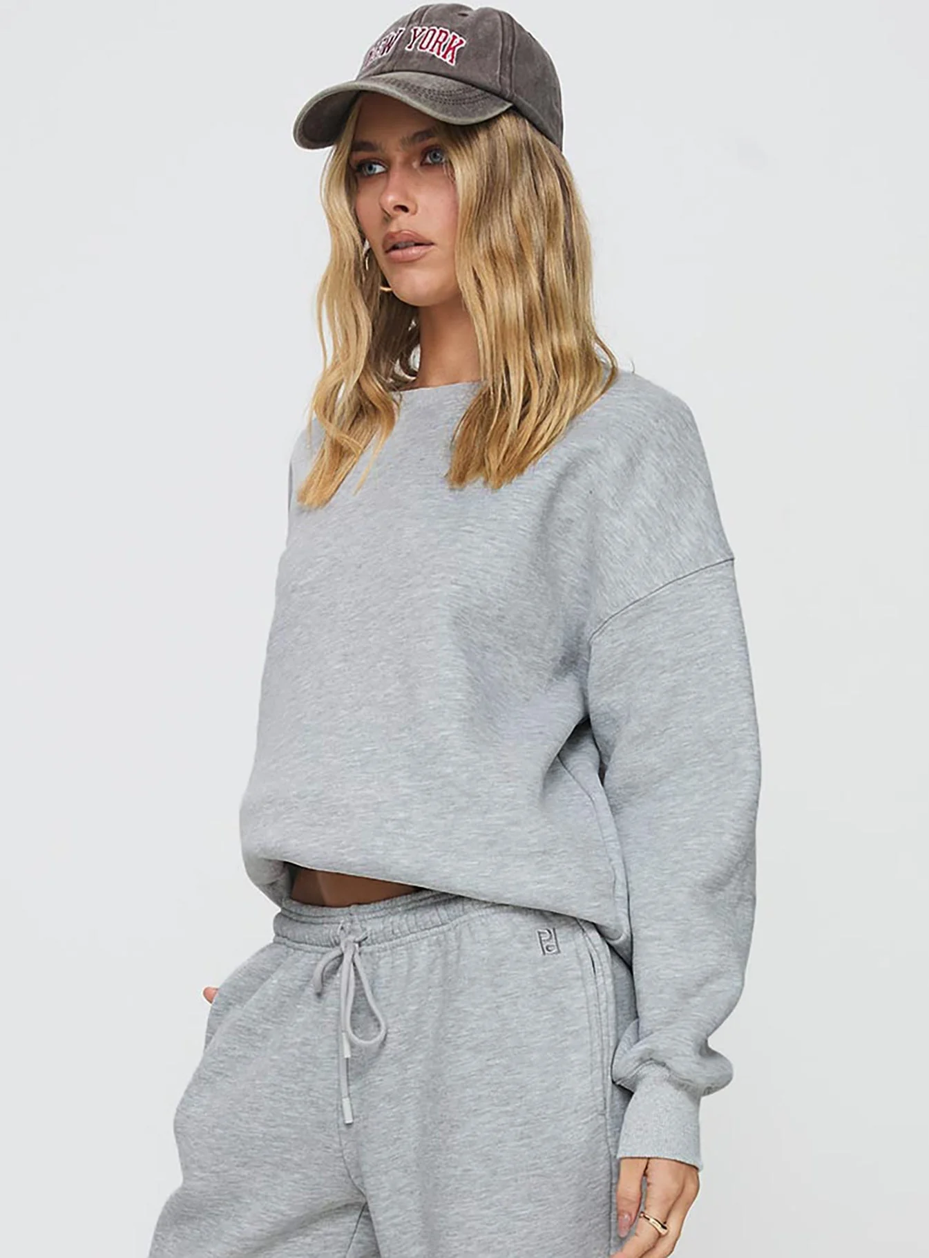 Dream Fleece Classic Crewneck Sweatshirt Grey Marle - Image 4