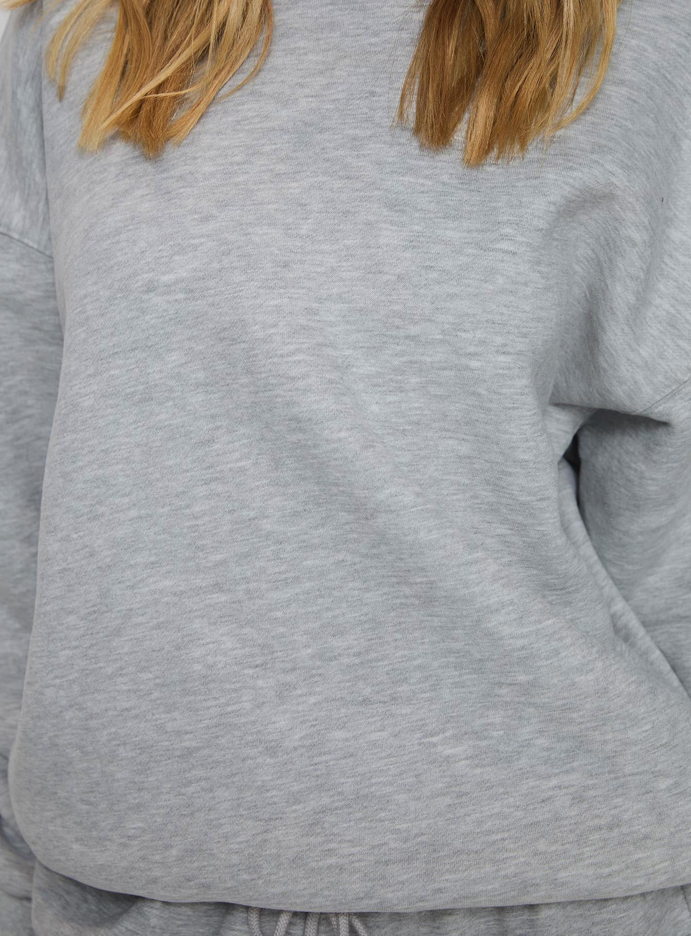 Dream Fleece Classic Crewneck Sweatshirt Grey Marle - Image 6