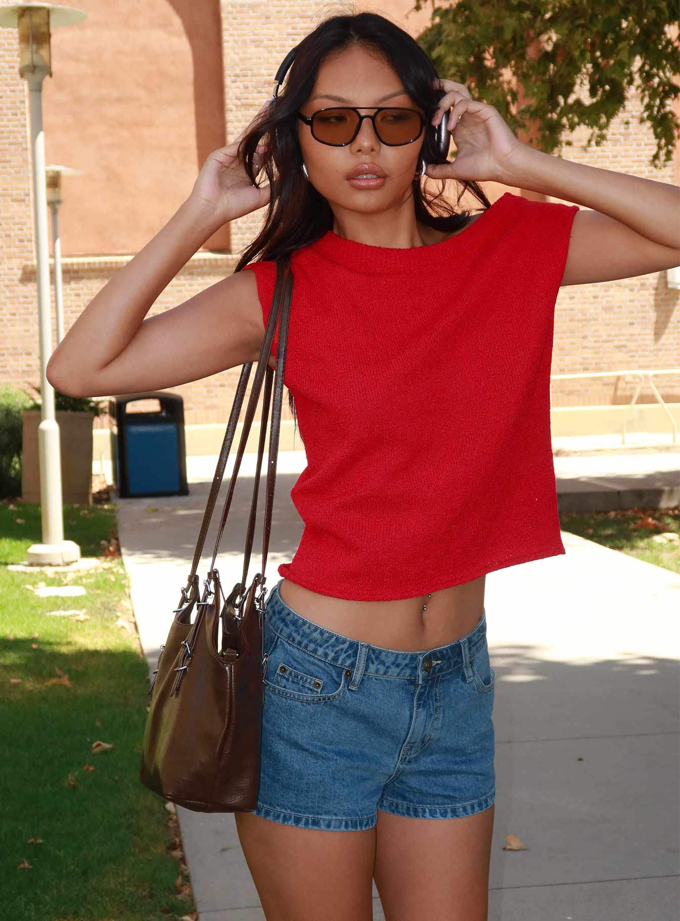 Dreamful Low Rise Mini Denim Shorts Light Wash - Image 8