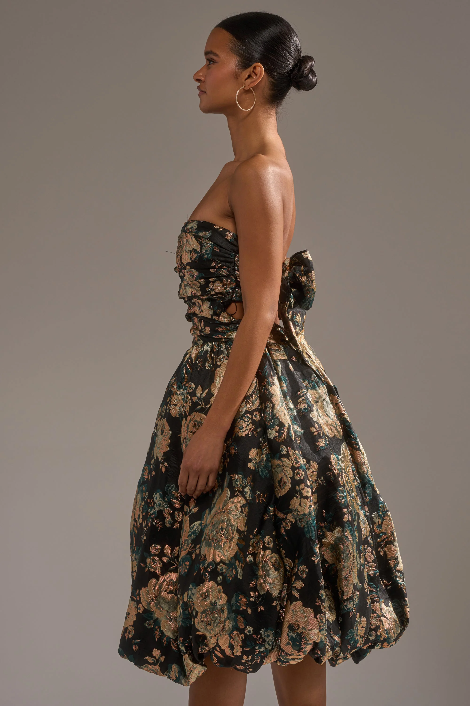 DRESSED TO IMPRESS BROCADE MIDI DRESS - Image 4