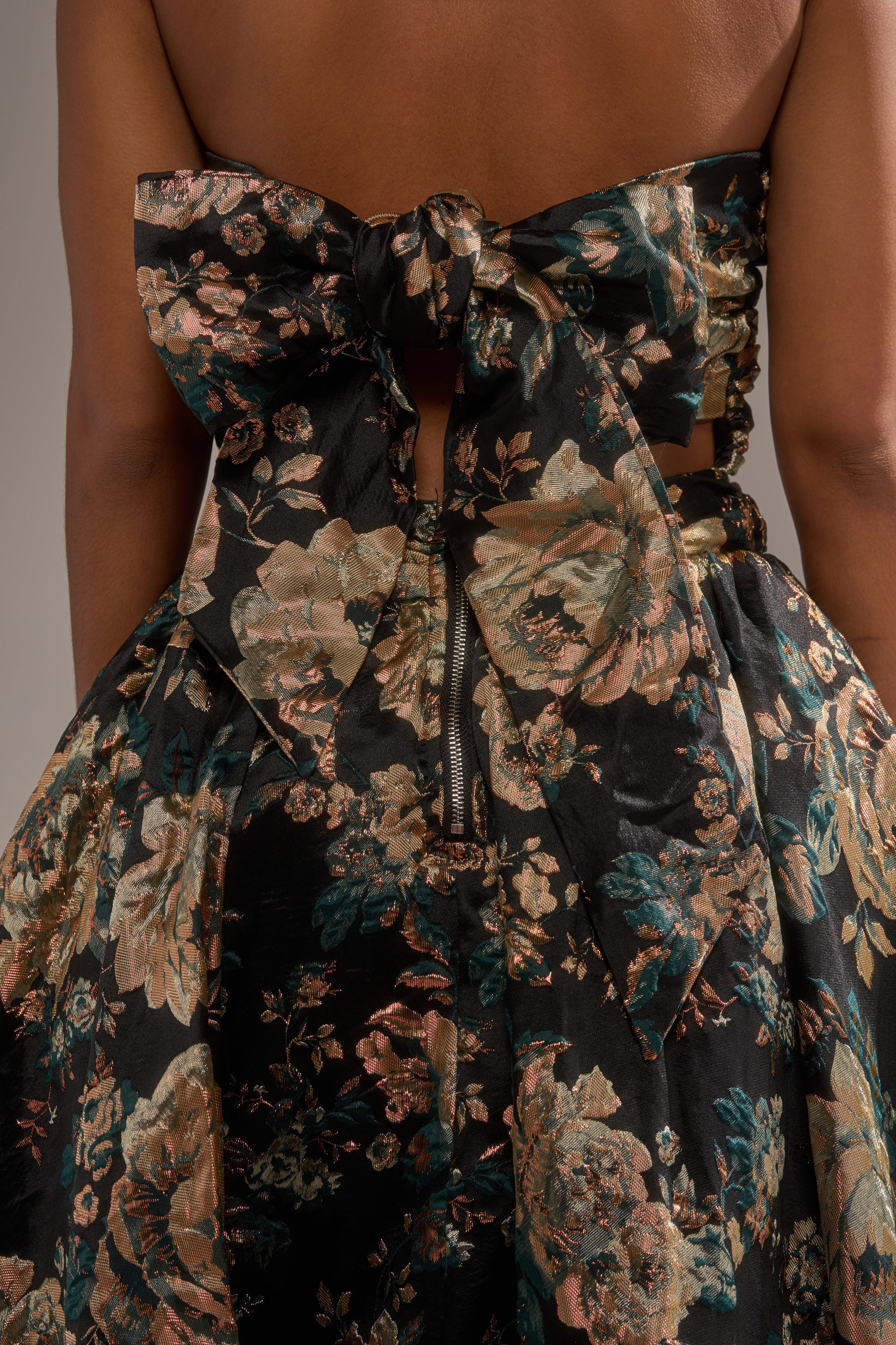 DRESSED TO IMPRESS BROCADE MIDI DRESS - Image 8