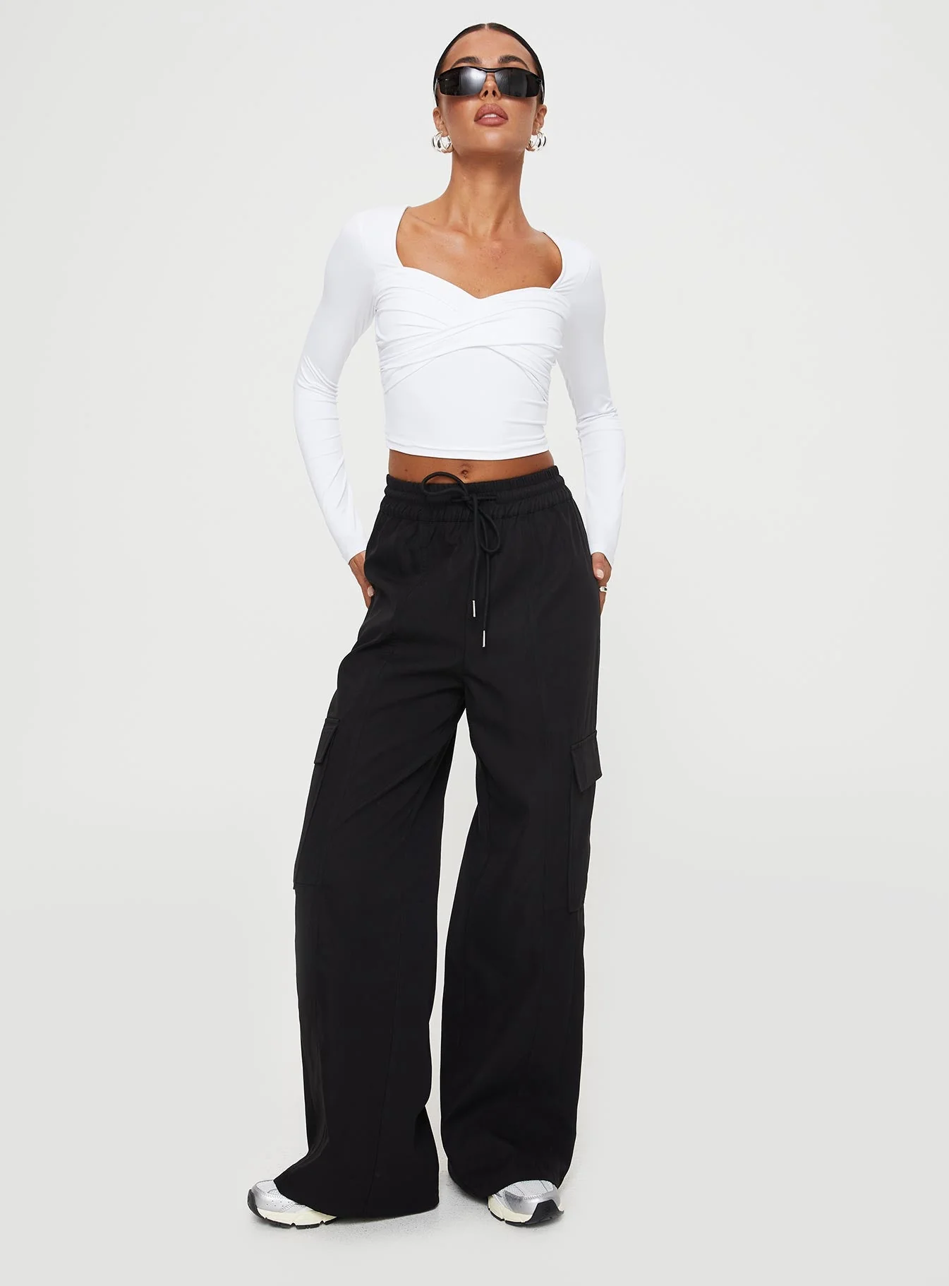 Dunford Long Sleeve Top White - Image 3