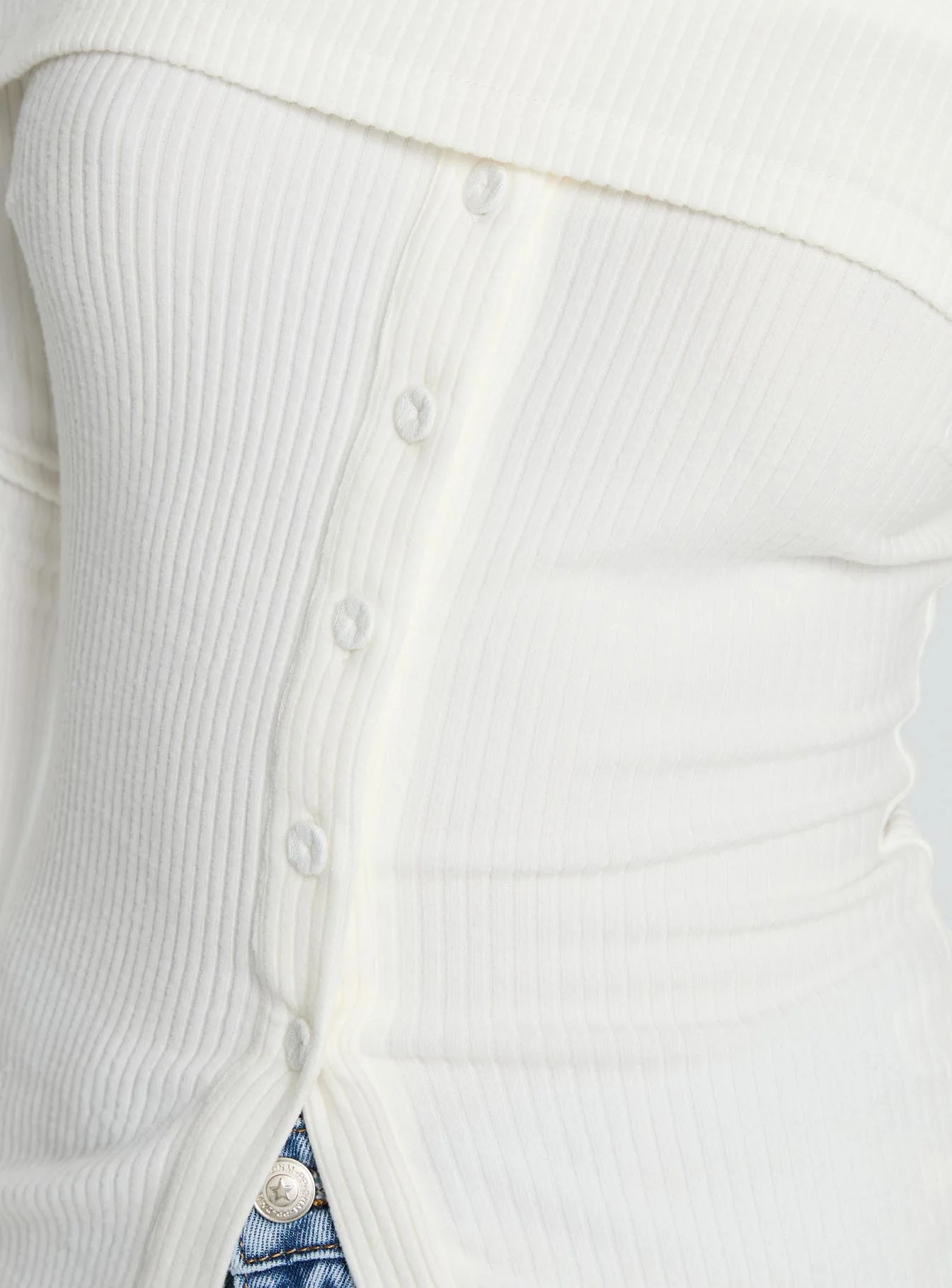 Dusk Dipped Off Shoulder Top White - Image 6