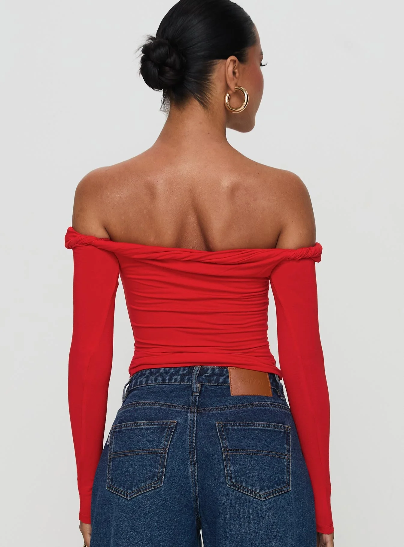 Dusky Long Sleeve Top Red - Image 4