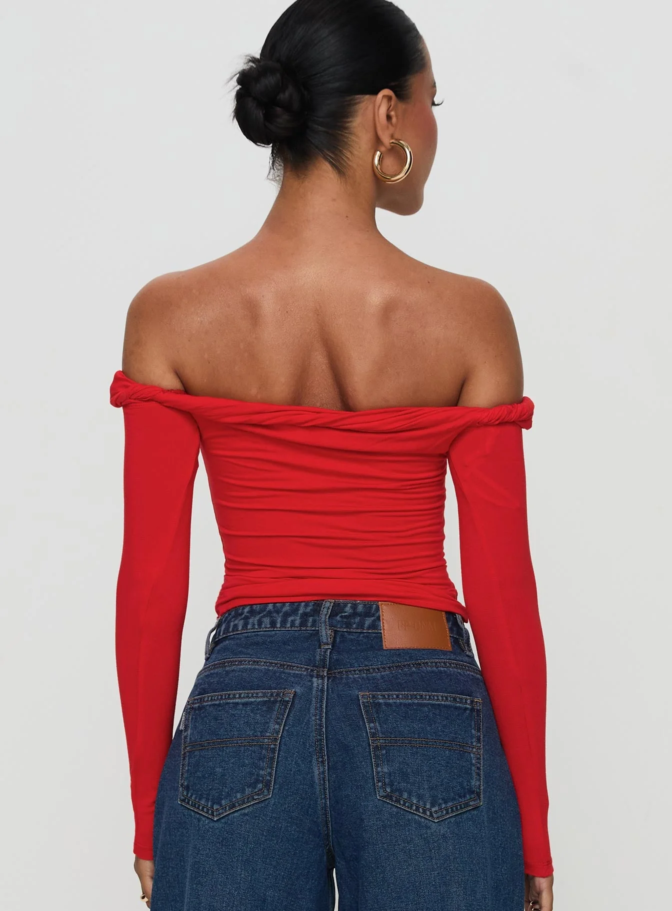 Dusky Long Sleeve Top Red - Image 5