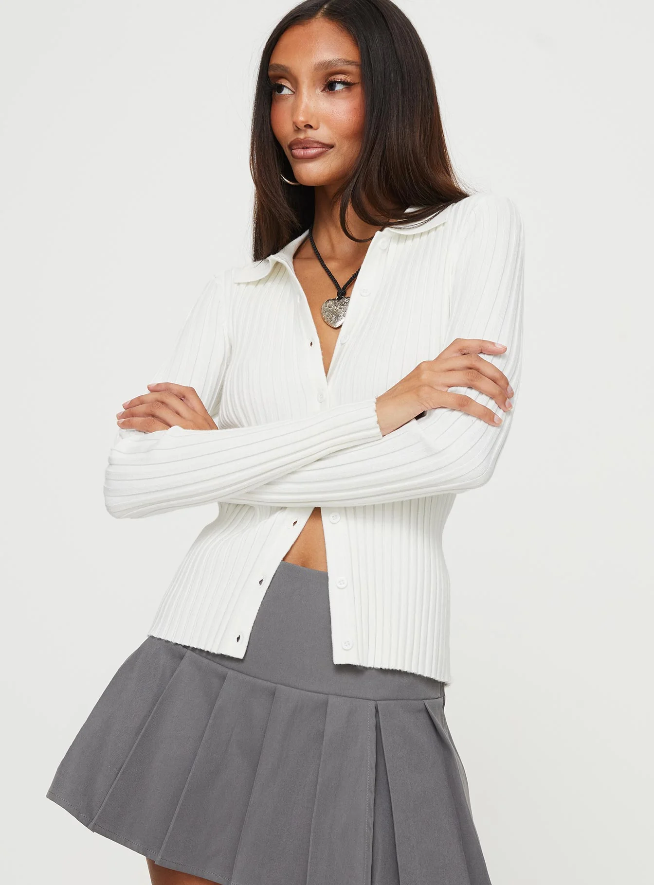 Dustry Long Sleeve Top White - Image 2