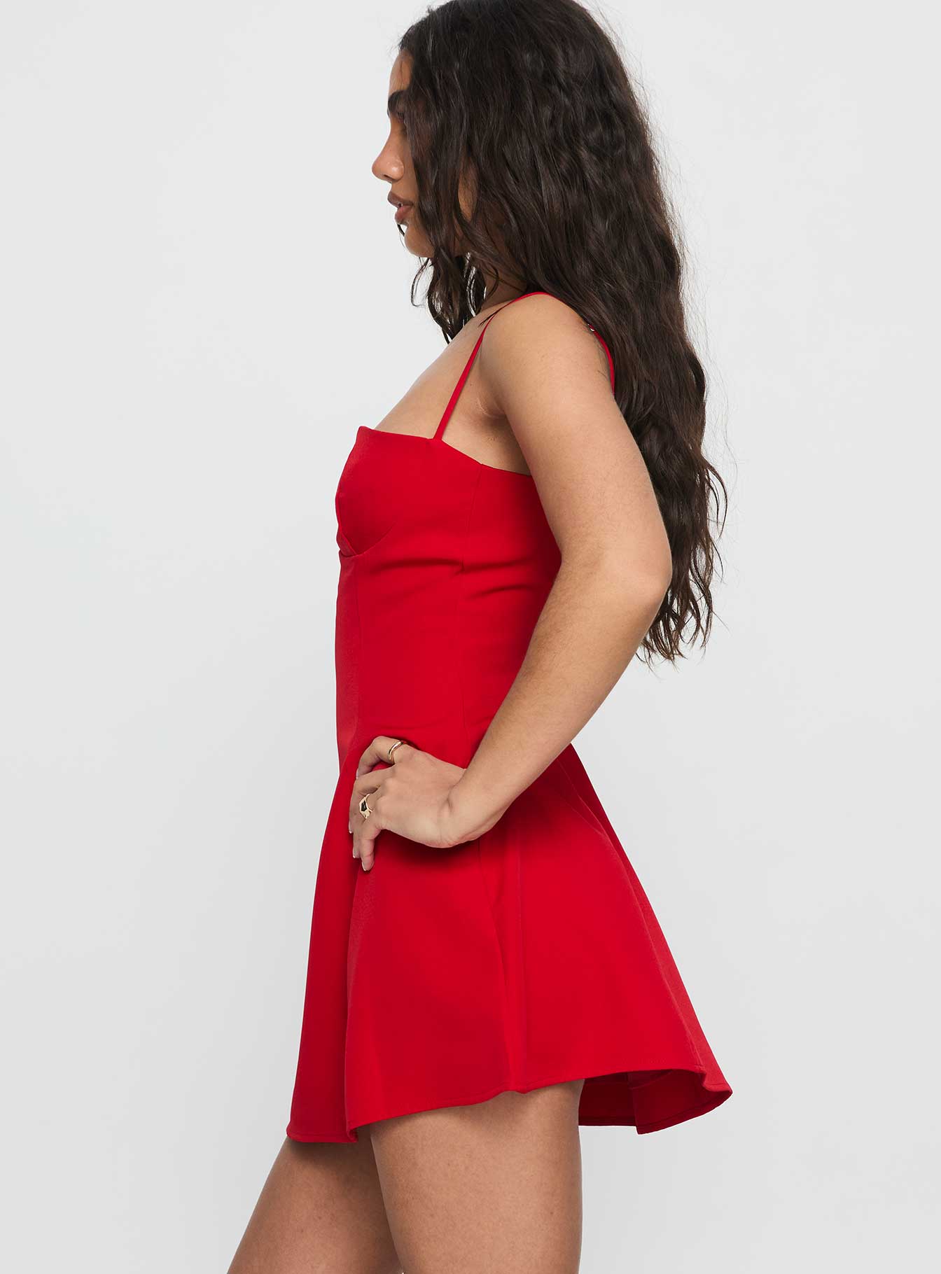 Easy To Love Mini Dress Red - Image 4