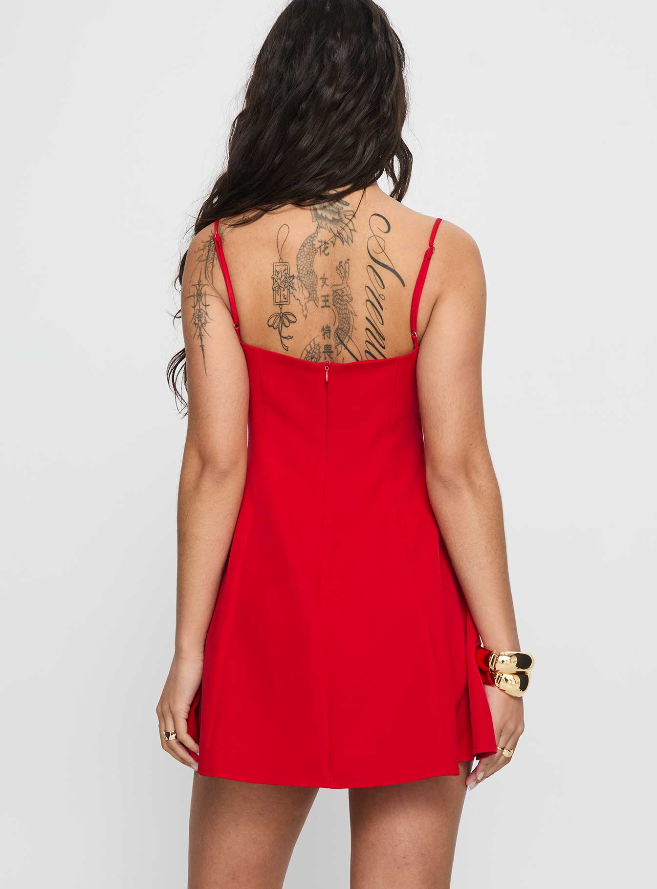 Easy To Love Mini Dress Red - Image 5