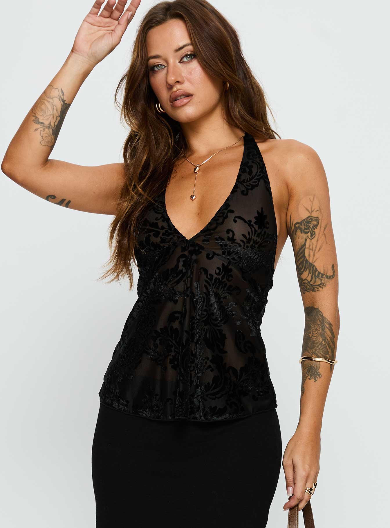Eccentric Halter Top Black - Image 2