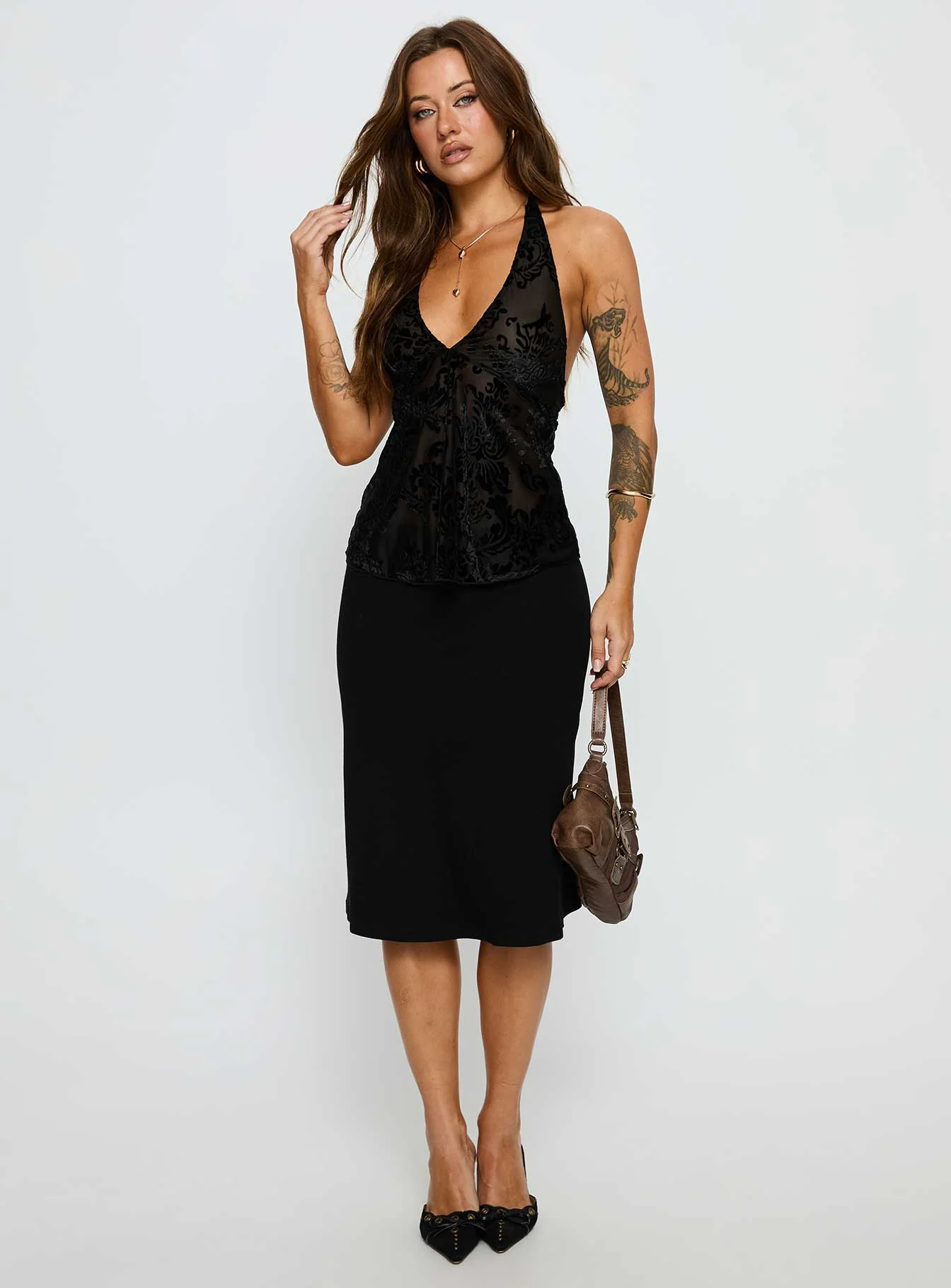 Eccentric Halter Top Black - Image 3