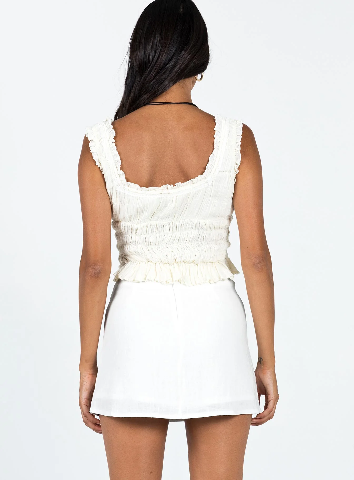 Selby Mini Skirt White - Image 4