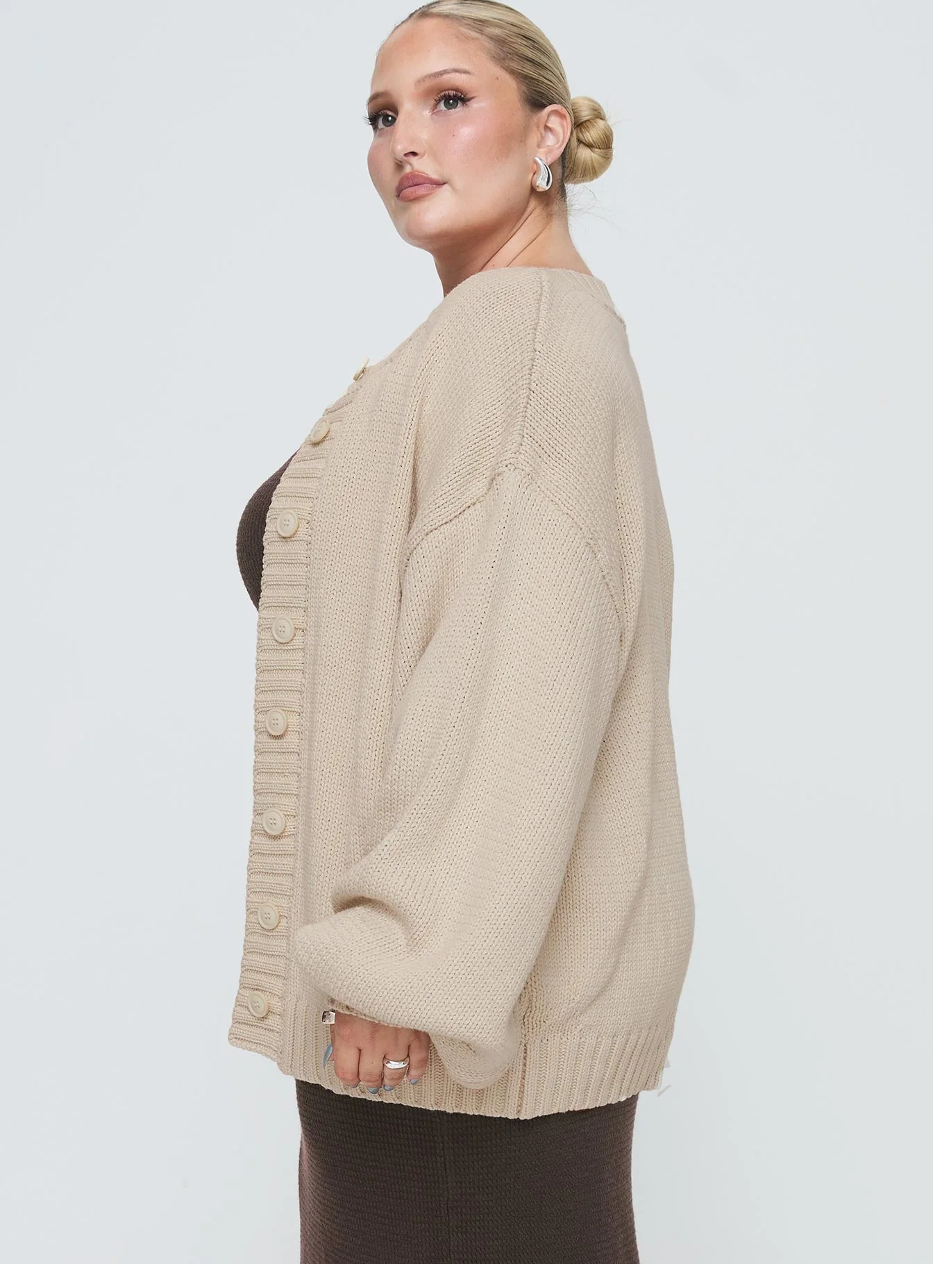 Edern Cardigan Cream Curve - Image 3