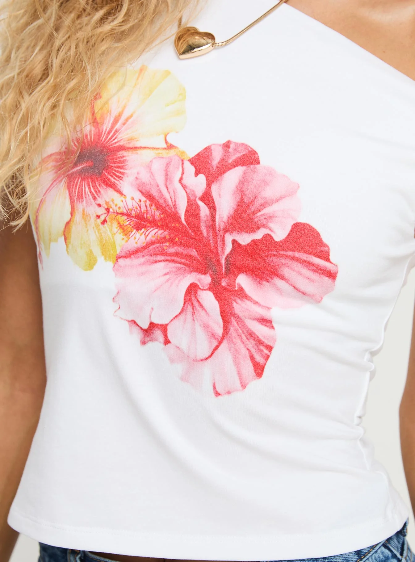 Edwardi Hibiscus Top White - Image 6