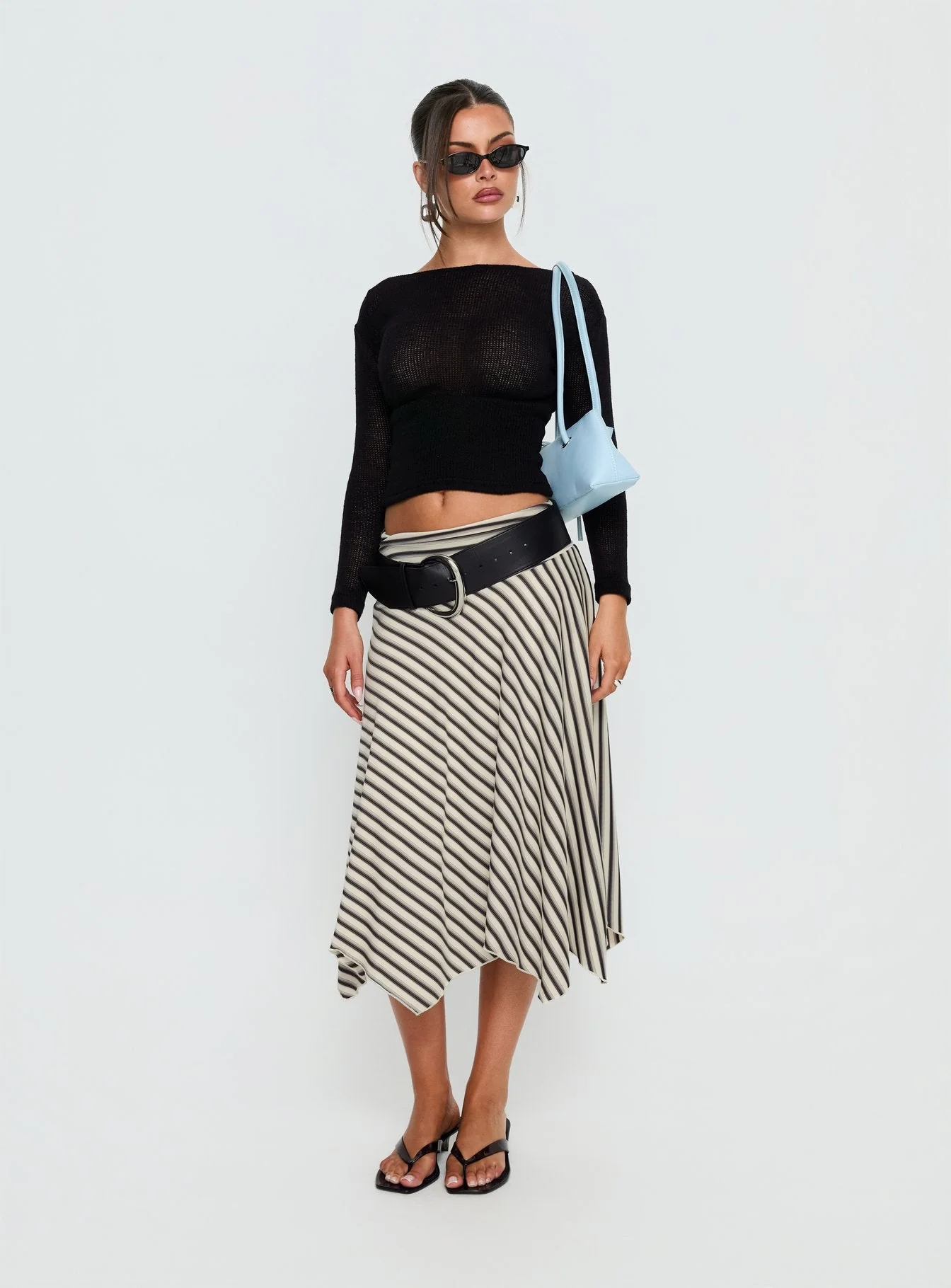 Eladia Cinched Long Sleeve Top Black - Image 3