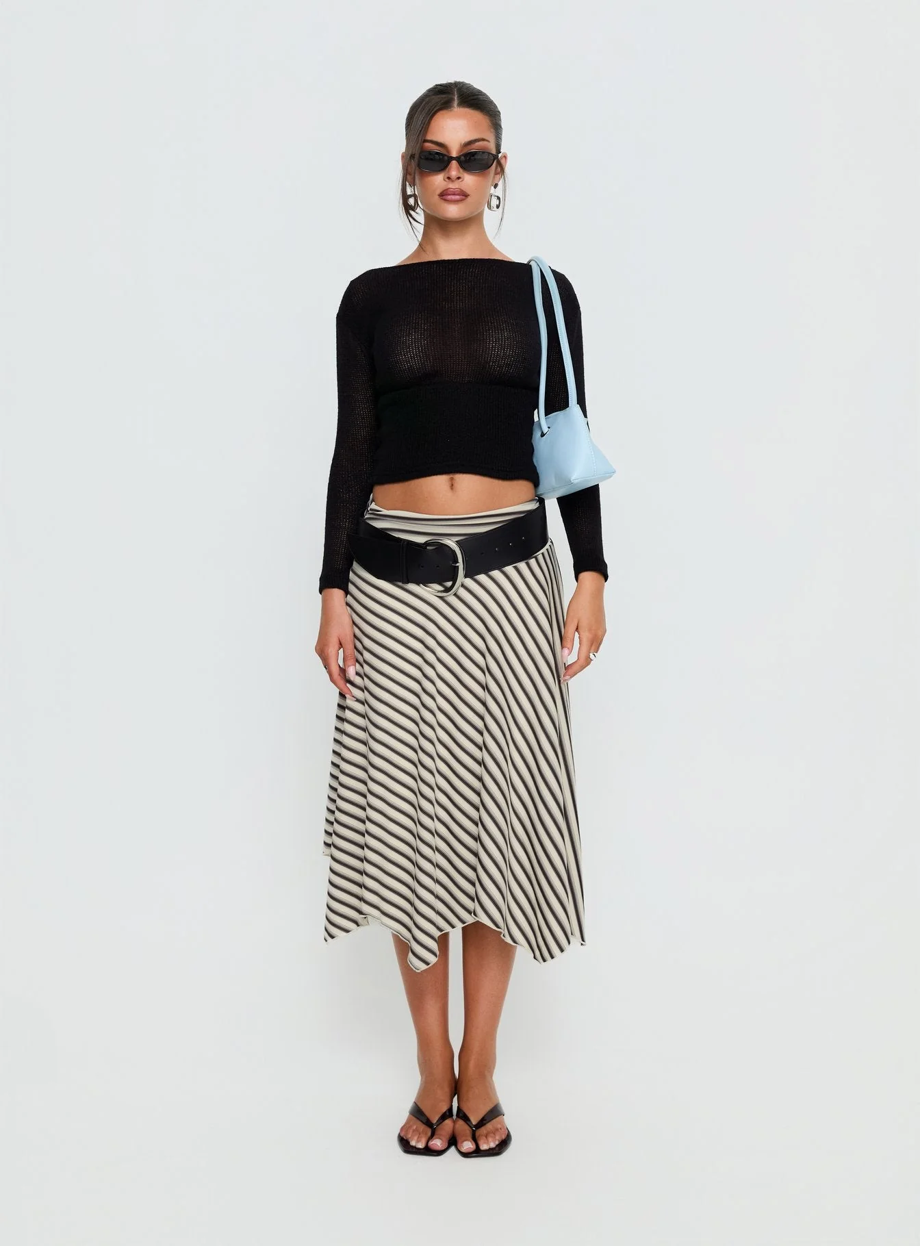 Eladia Cinched Long Sleeve Top Black - Image 7
