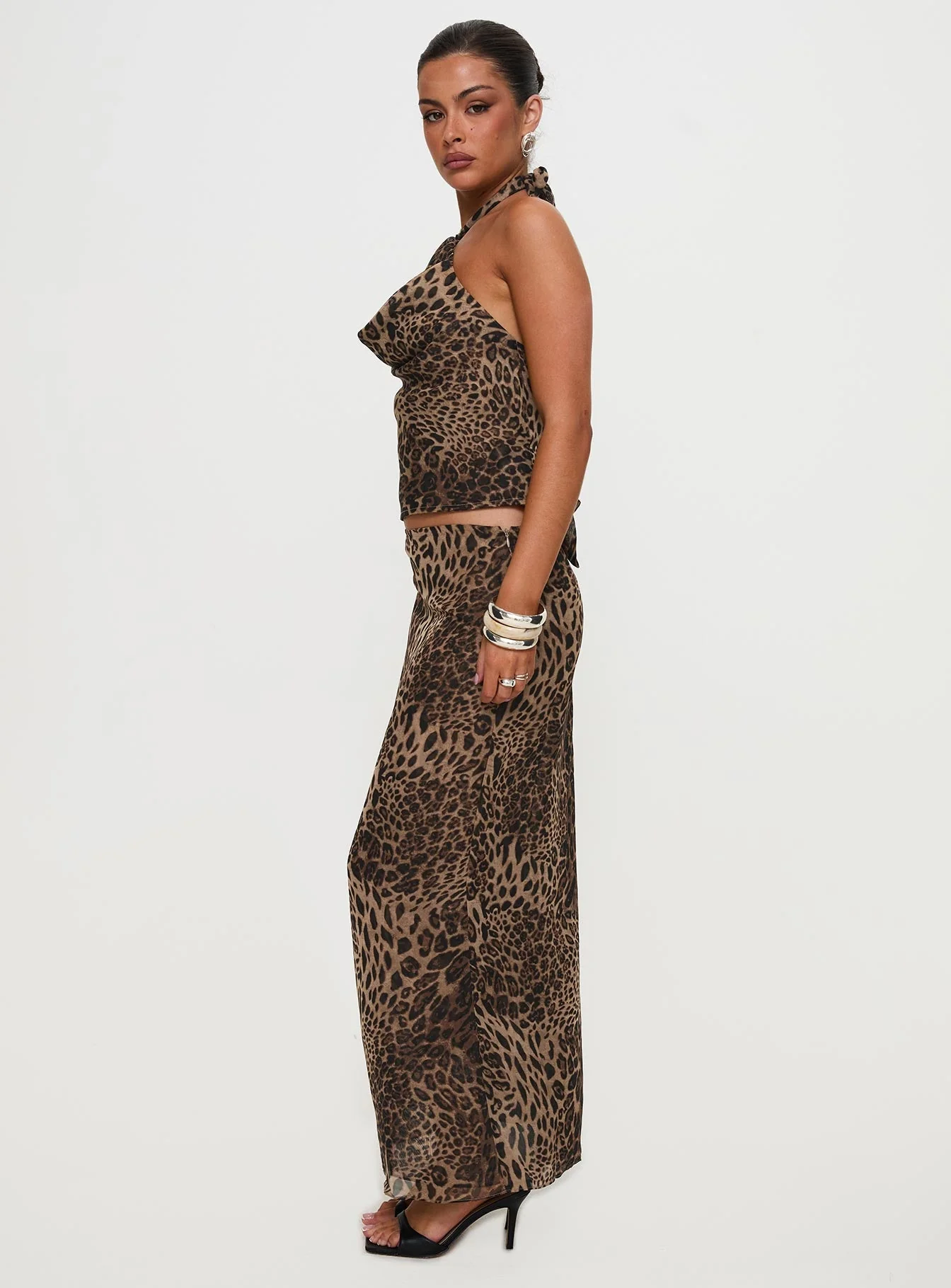 Eleganza Maxi Skirt Leopard Petite - Image 7