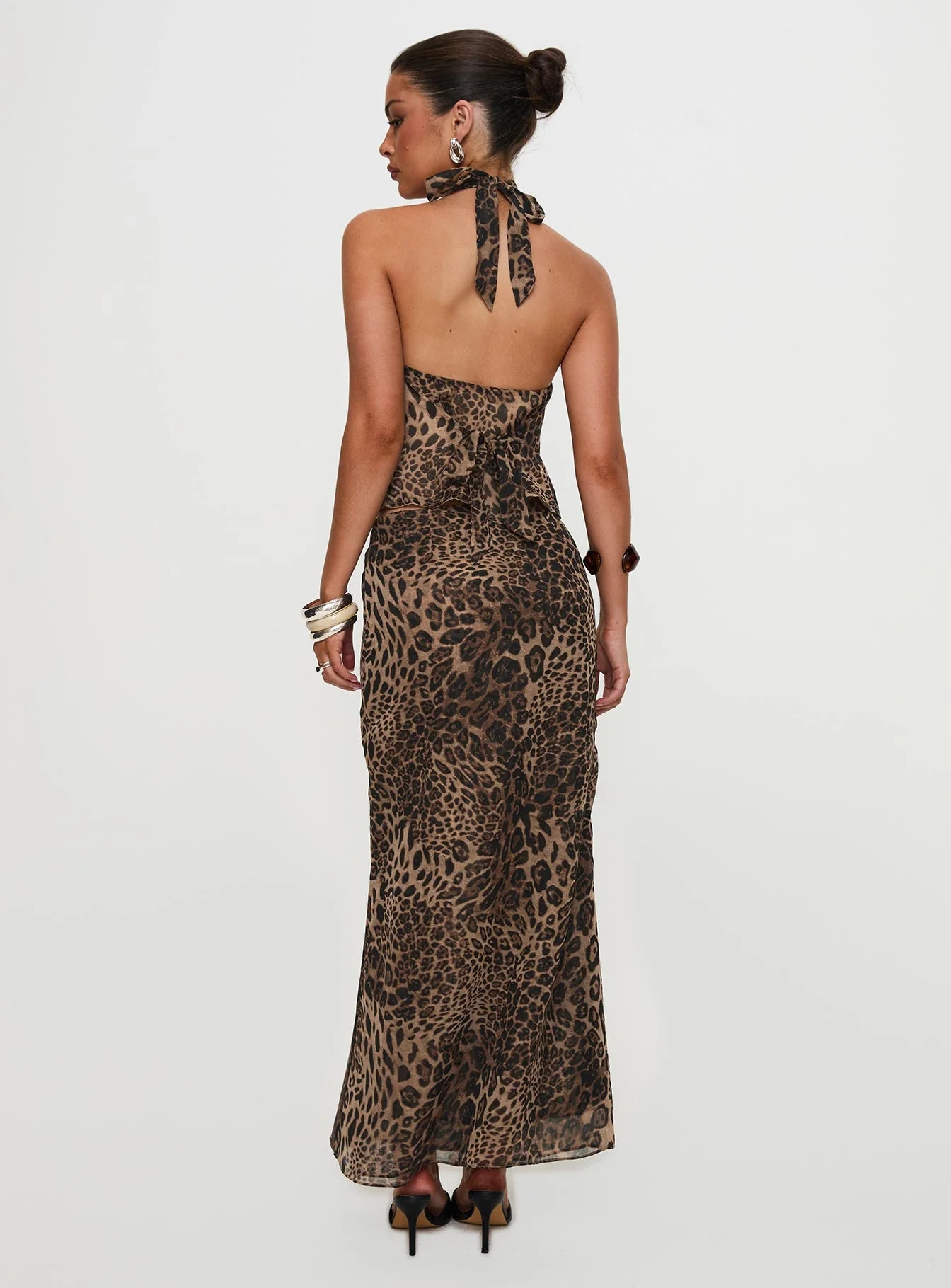 Eleganza Maxi Skirt Leopard Petite - Image 8