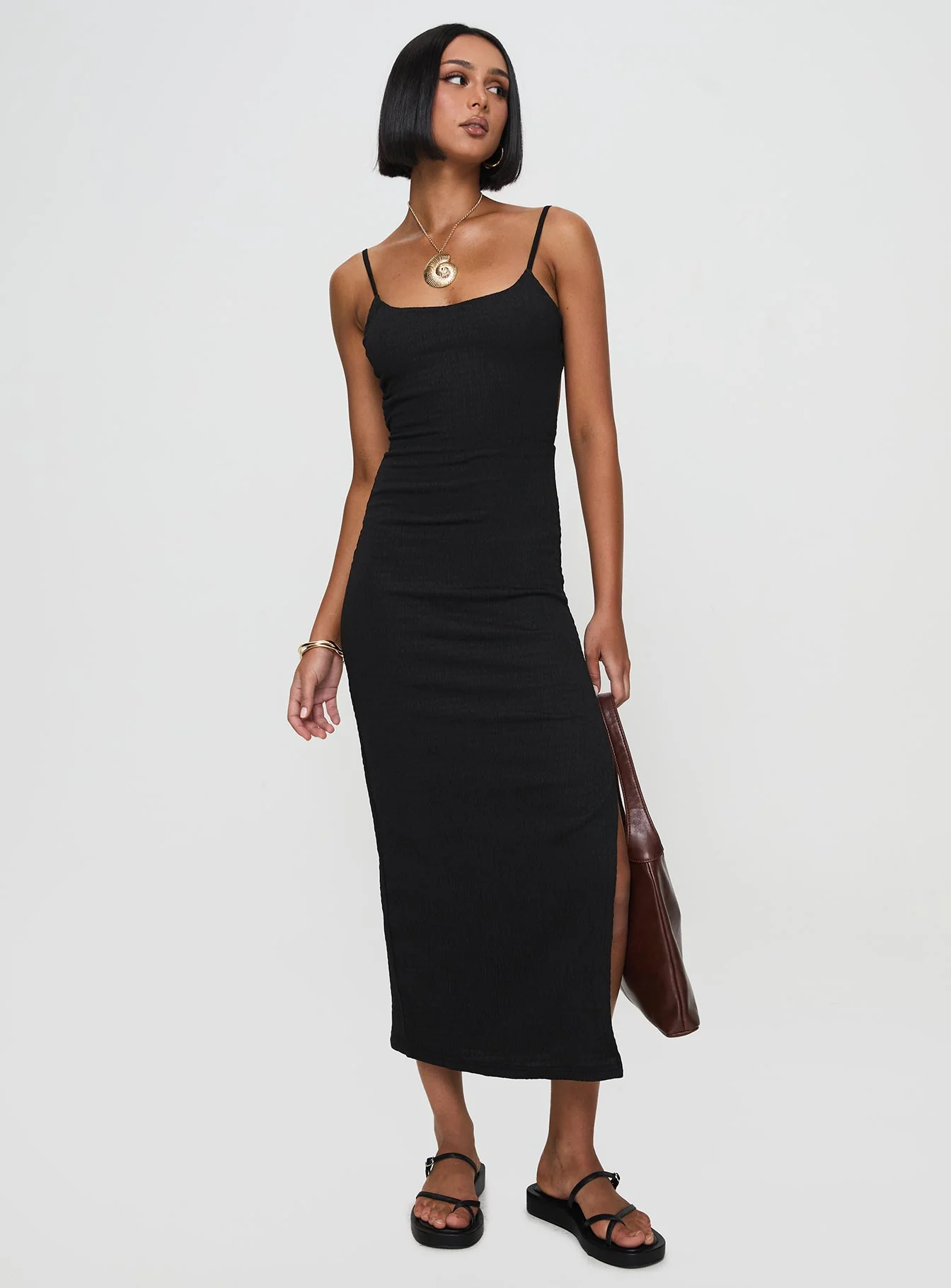 Elestria Maxi Dress Black - Image 3