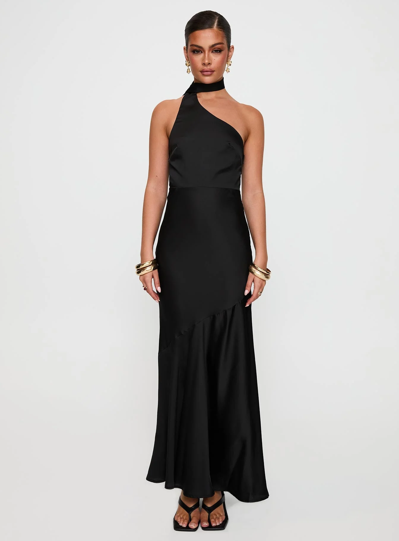 Elixaire Scarf Maxi Dress Black - Image 6