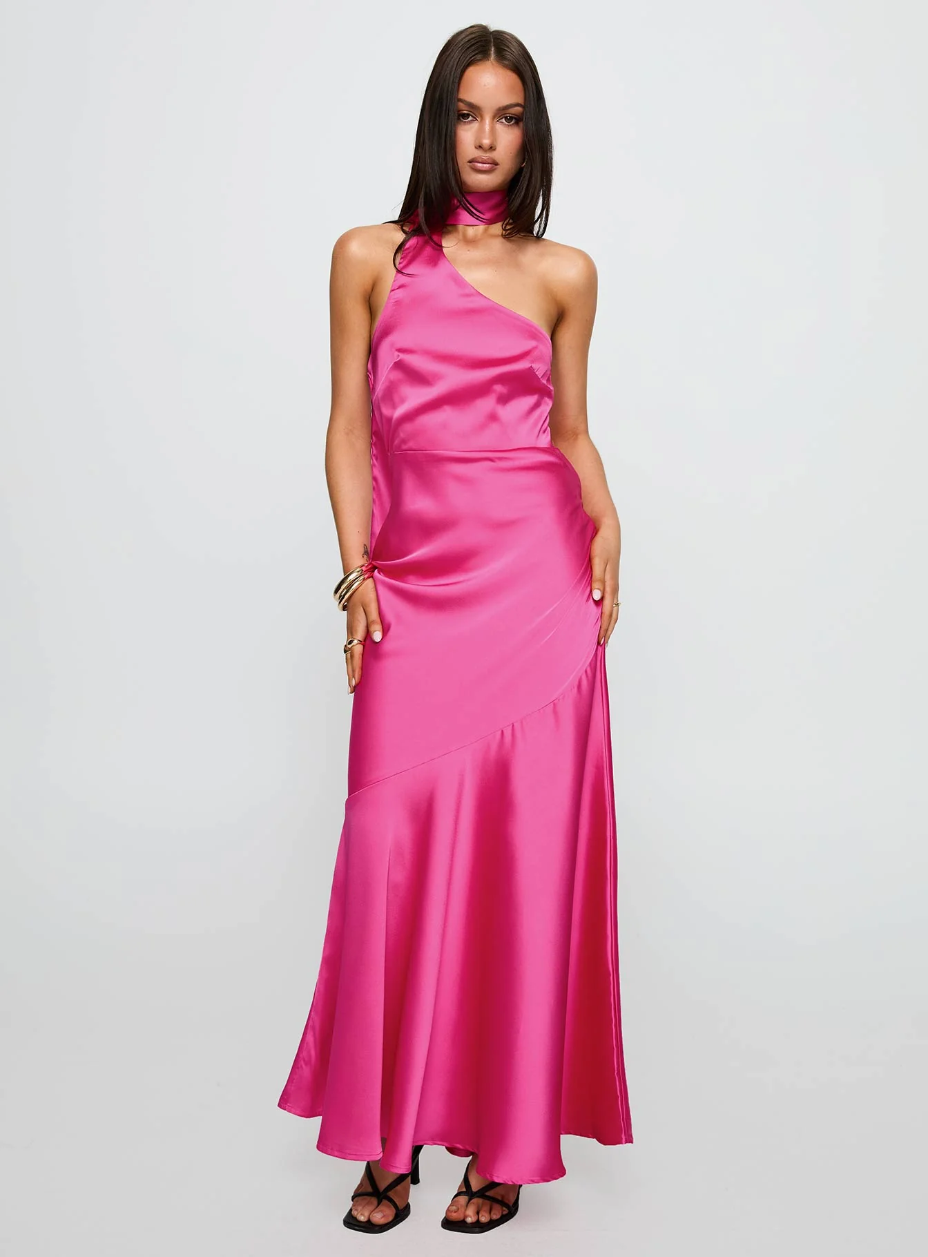 Elixaire Scarf Maxi Dress Pink - Image 2