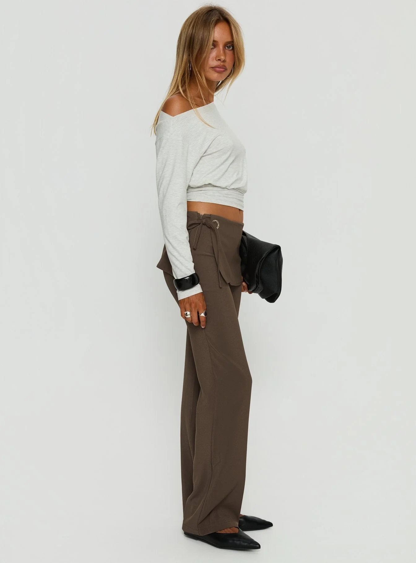 Elka Wrap Trousers Truffle - Image 4