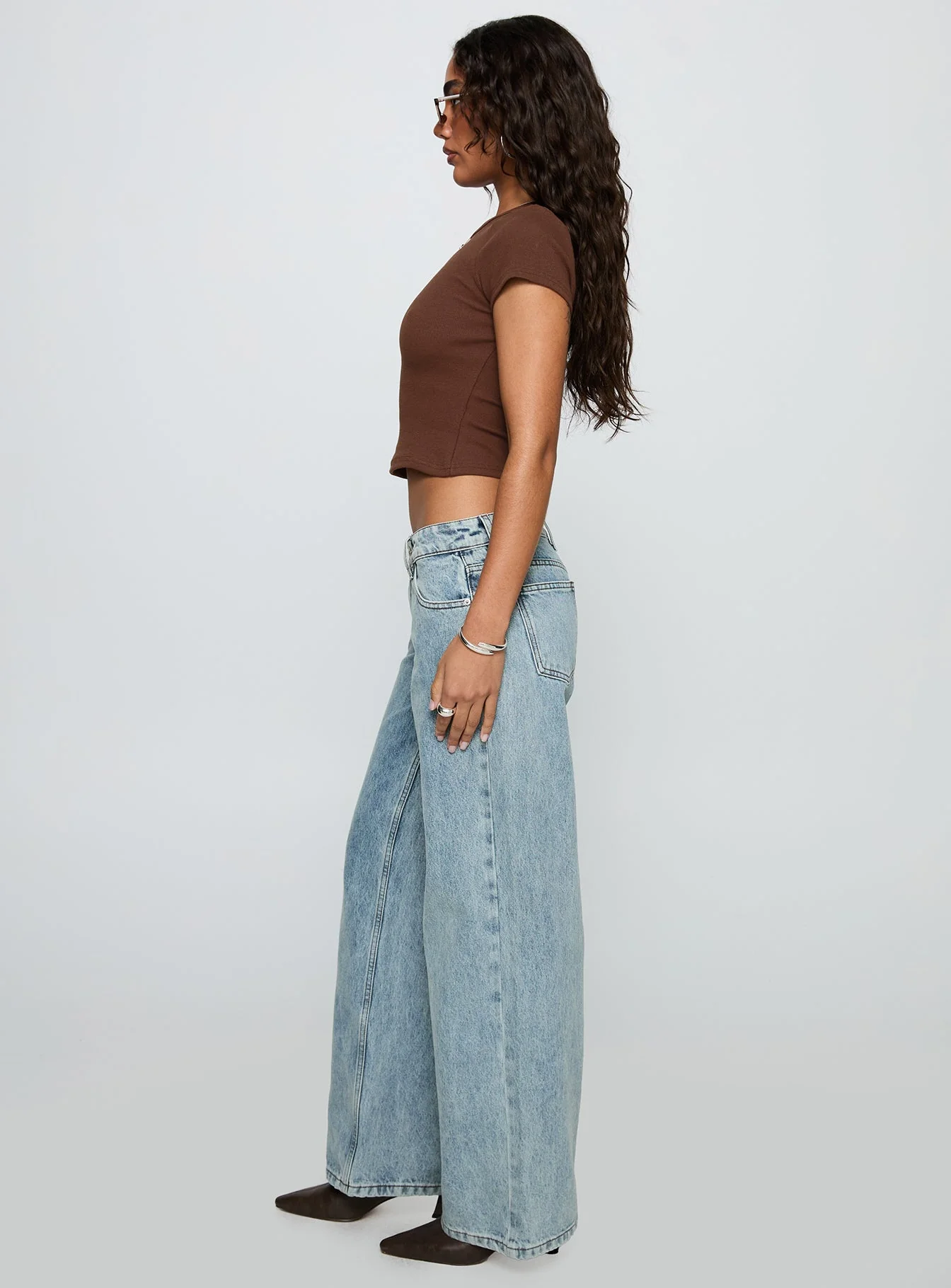 Ellanor Low Rise Straight Leg Light Blue - Image 4
