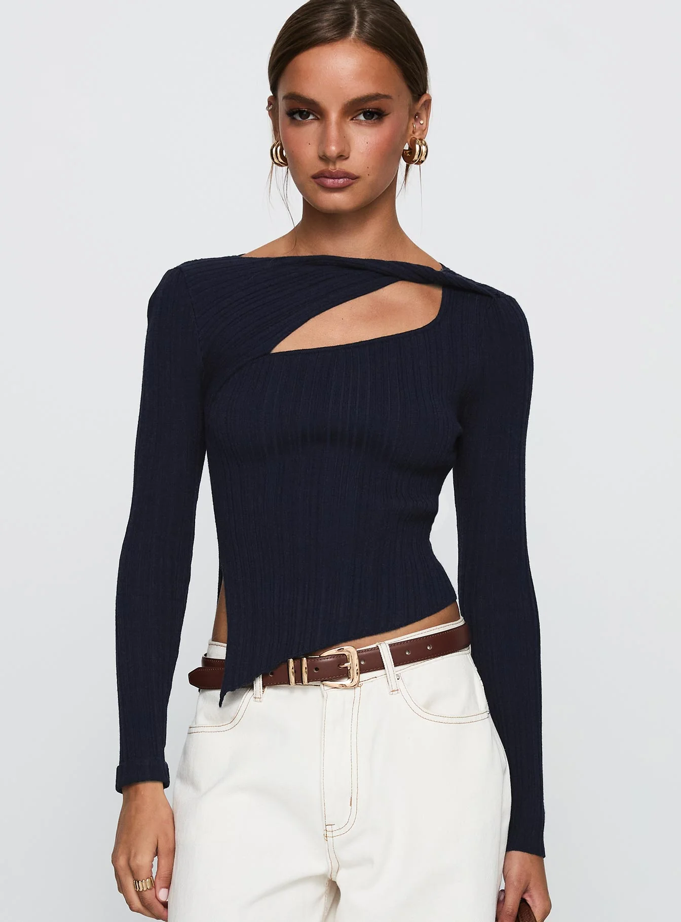 Ellara Long Sleeve Top Blue - Image 2