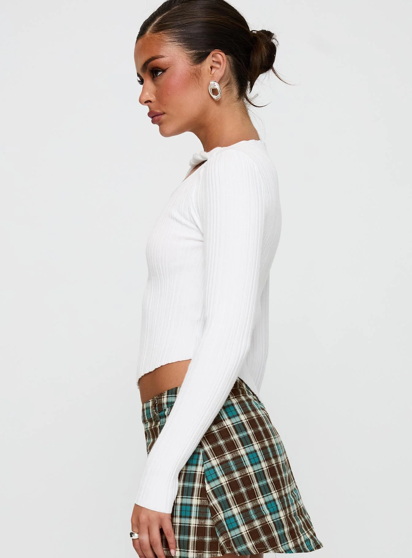 Ellara Long Sleeve Top White - Image 4