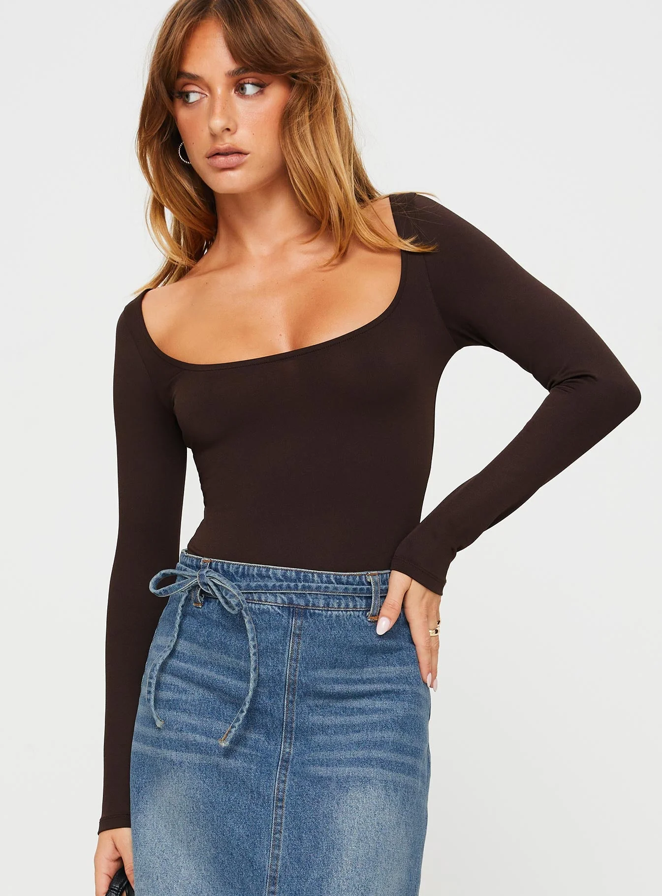 Ellery Bodysuit Brown - Image 2