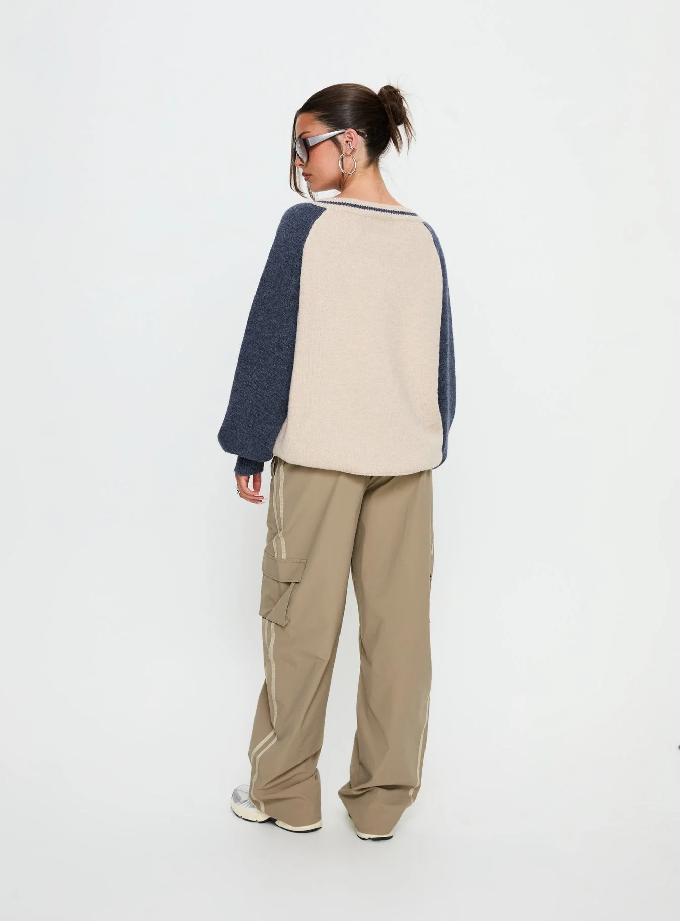 Ellyn Baggy Cargo Pants Khaki - Image 4
