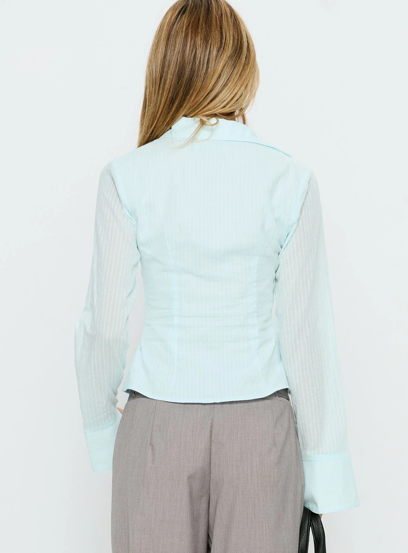 Elowenn Long Sleeve Top Soft Blue - Image 5
