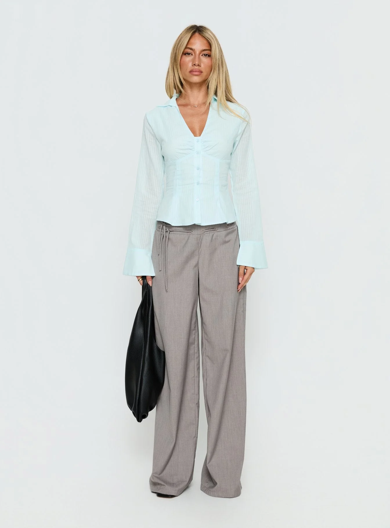 Elowenn Long Sleeve Top Soft Blue - Image 7