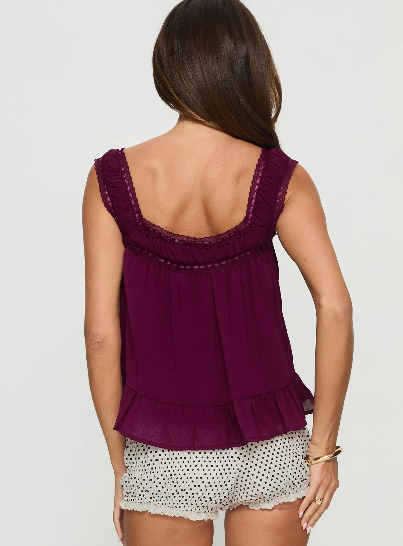 Eluisa Lace Top Plum - Image 5