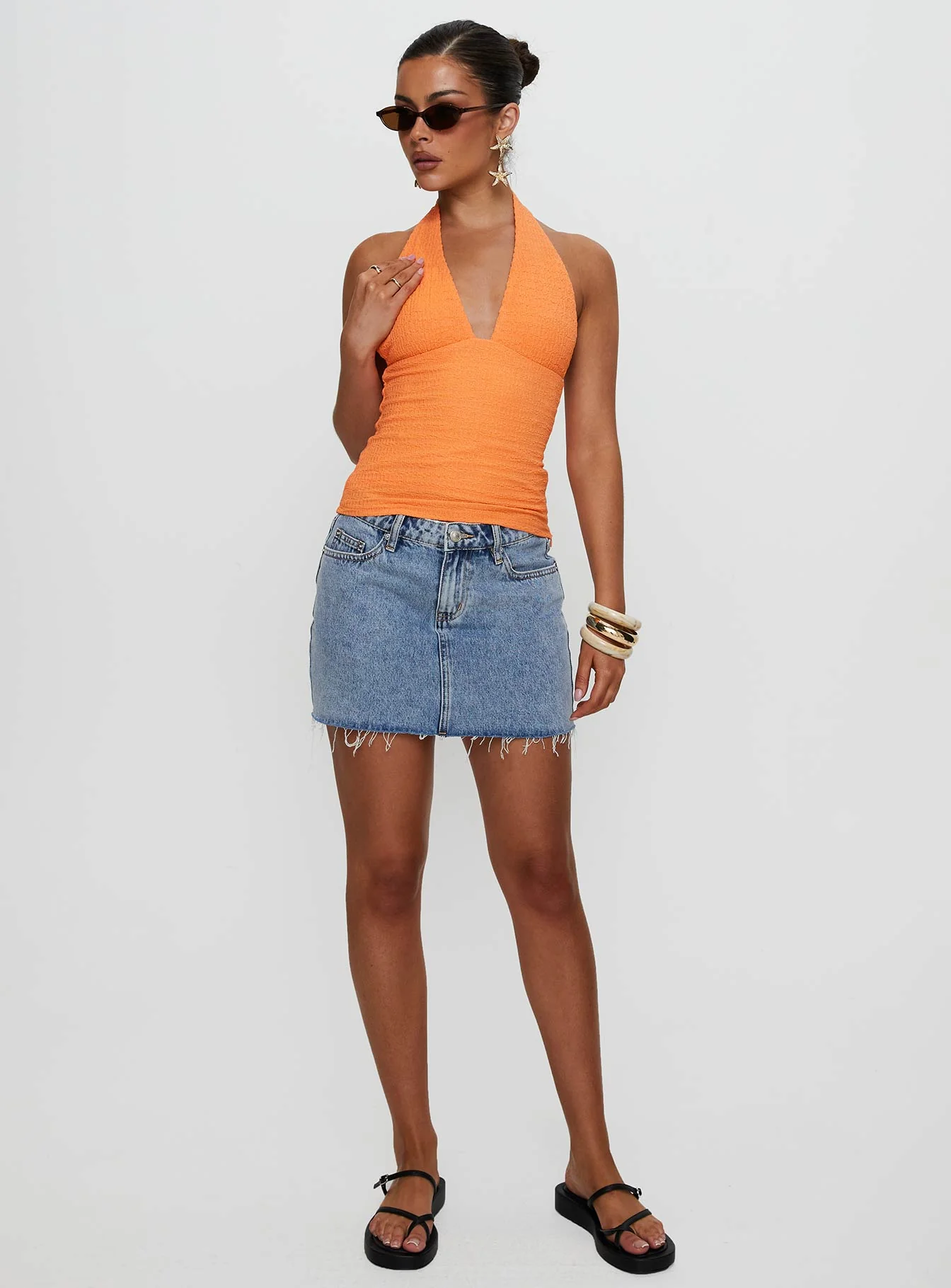 Emaline Halter Top Orange - Image 3