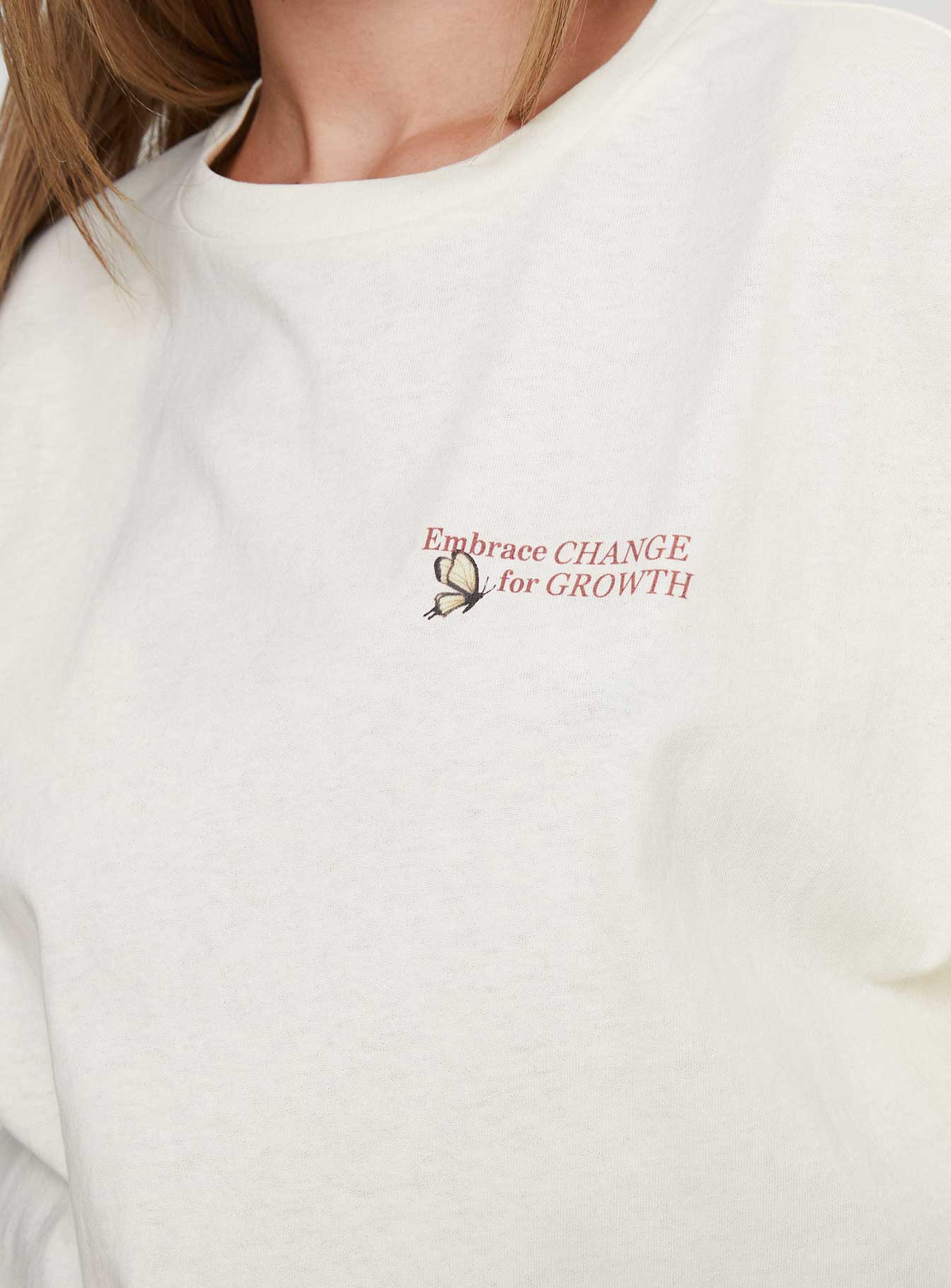 Princess Polly x Butterfly Foundation Charity Merch Oversized Tee Cream - Image 6