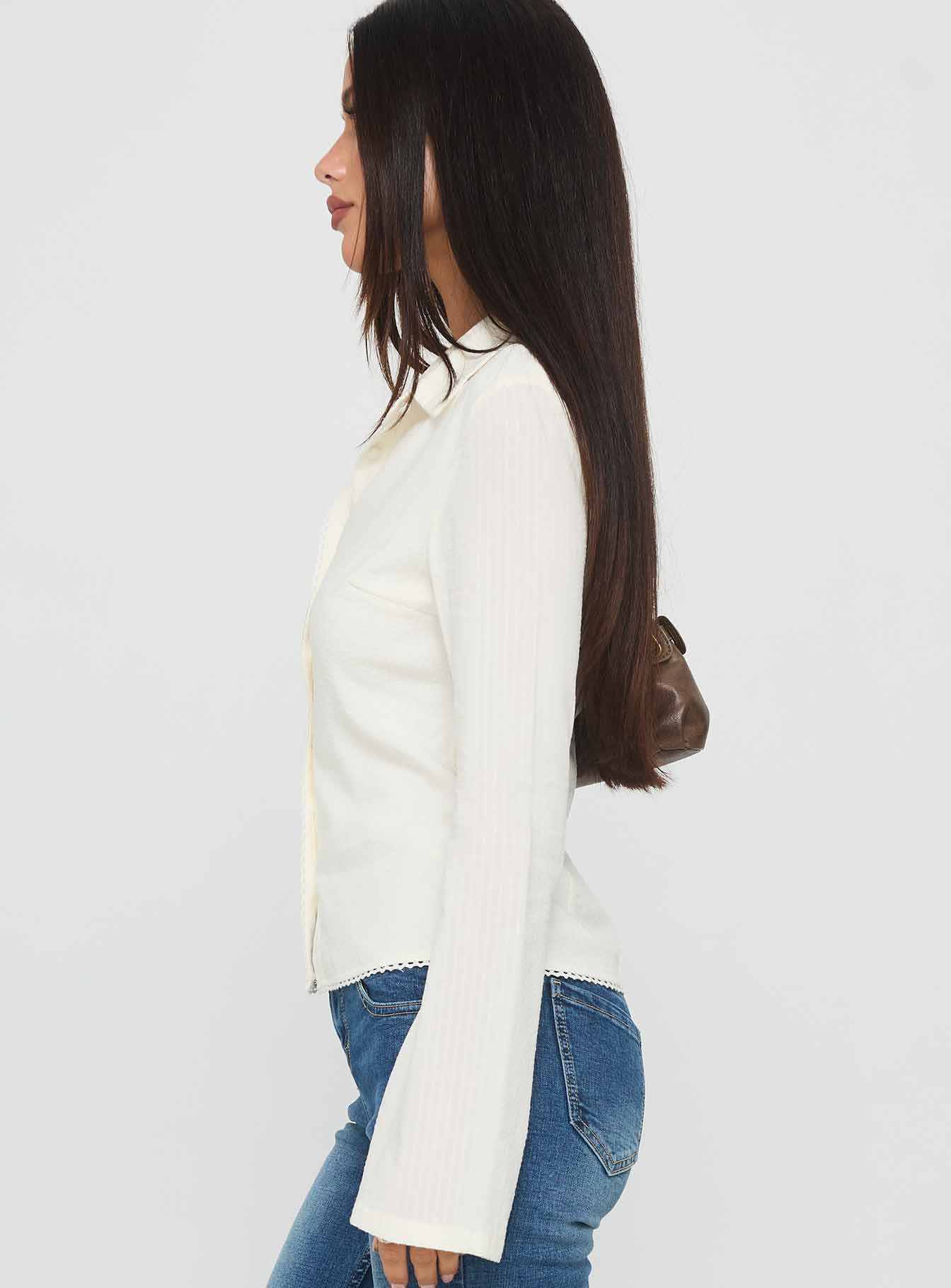 Emersonne Button Up Top White - Image 4